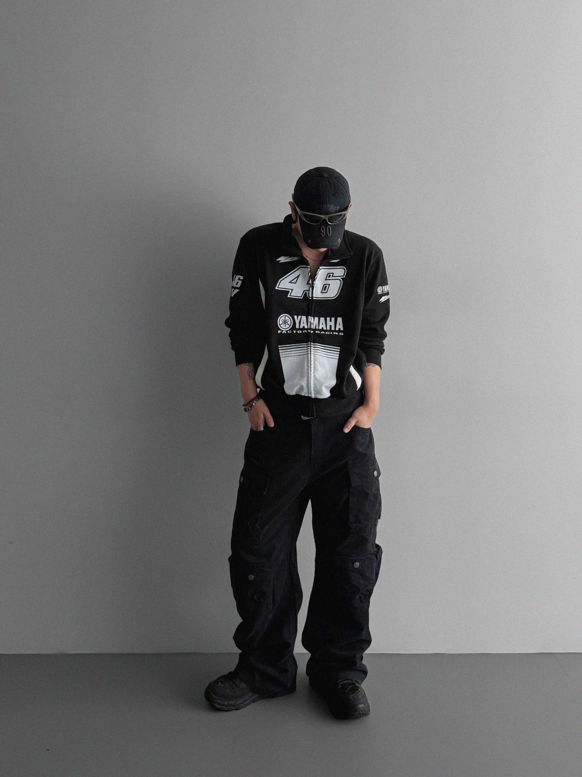 Racing print zip-up