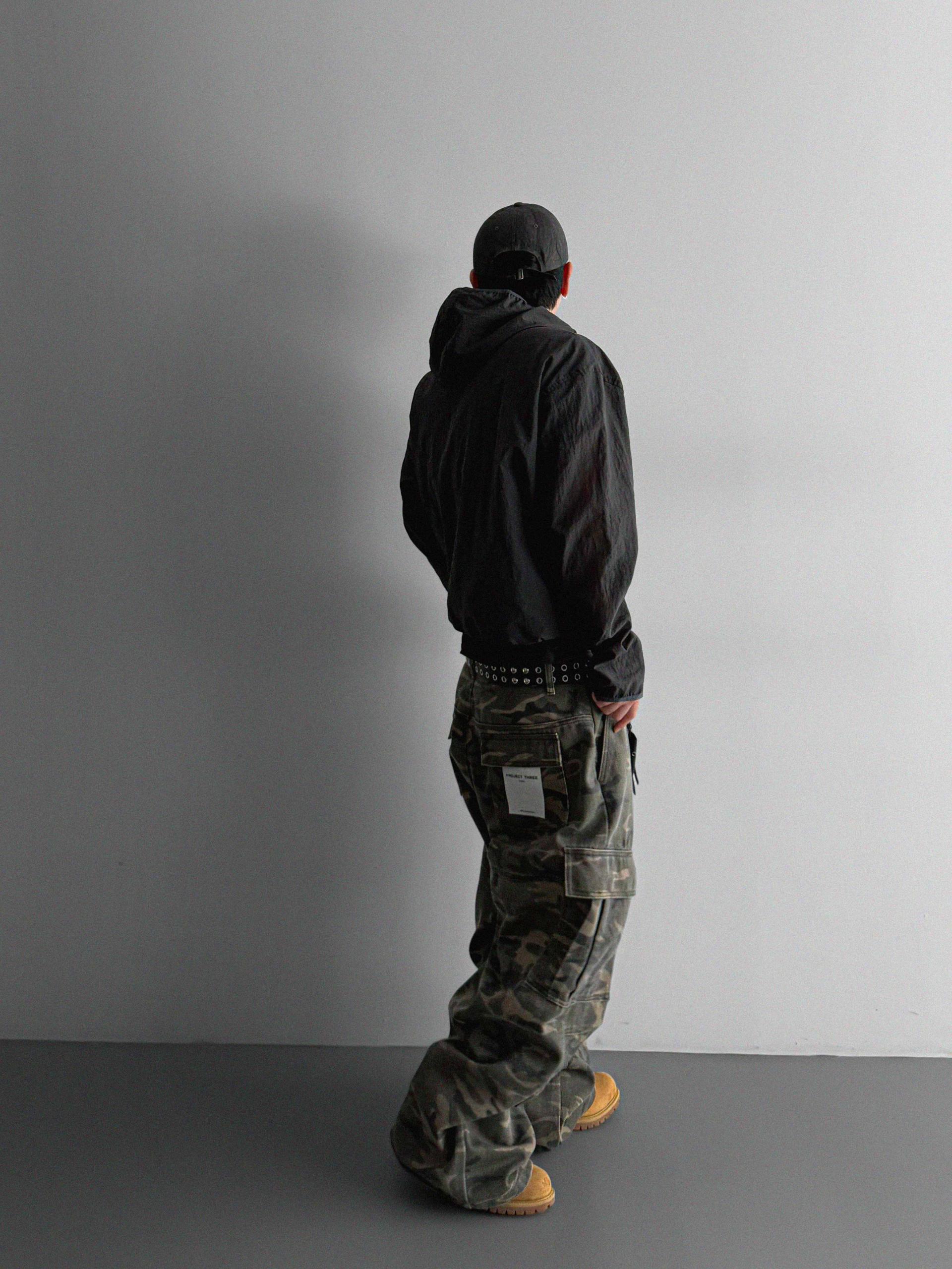 Summer diagonal zipper hood jacket