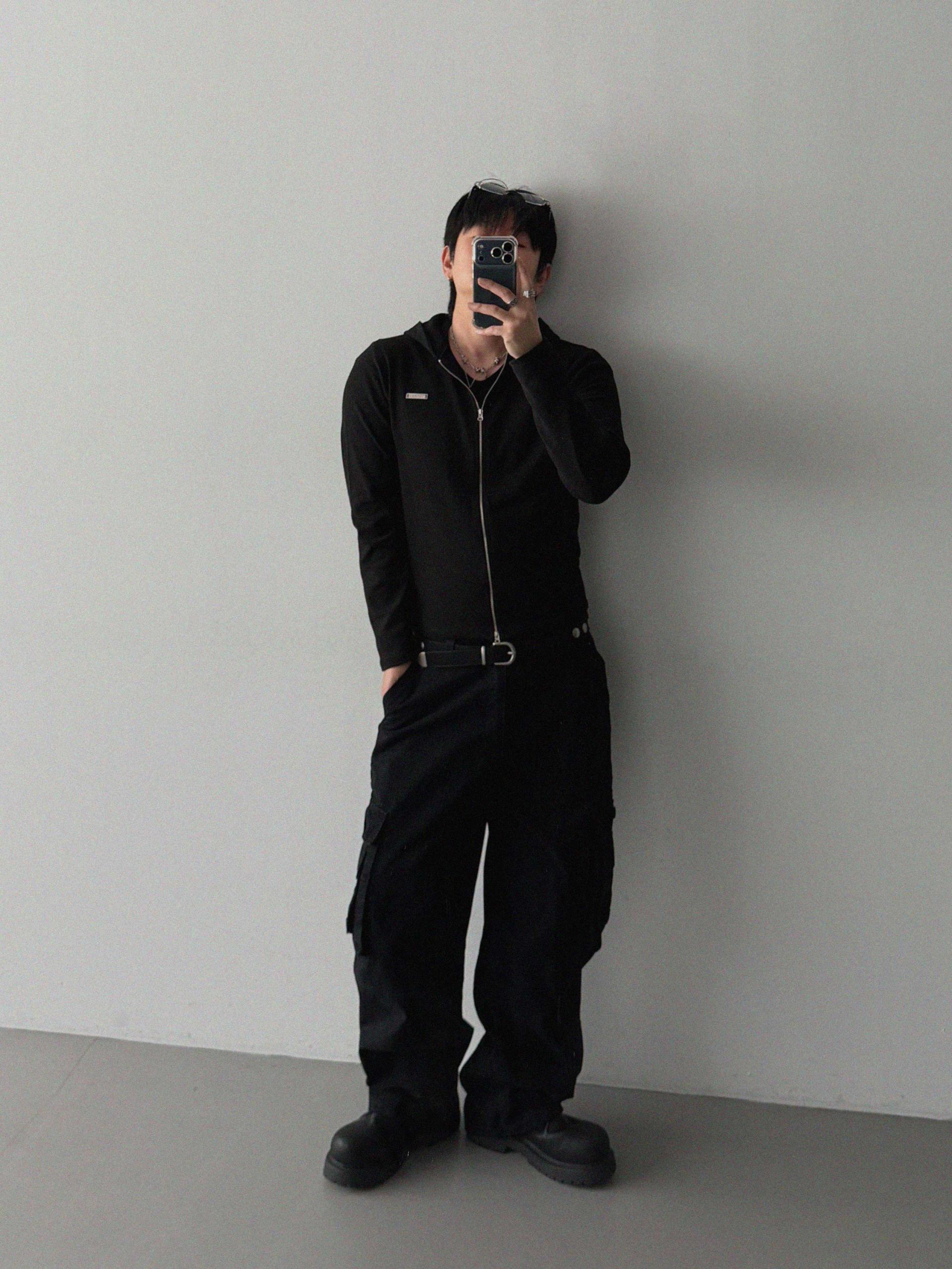 Aether pendant slim hood zip-up