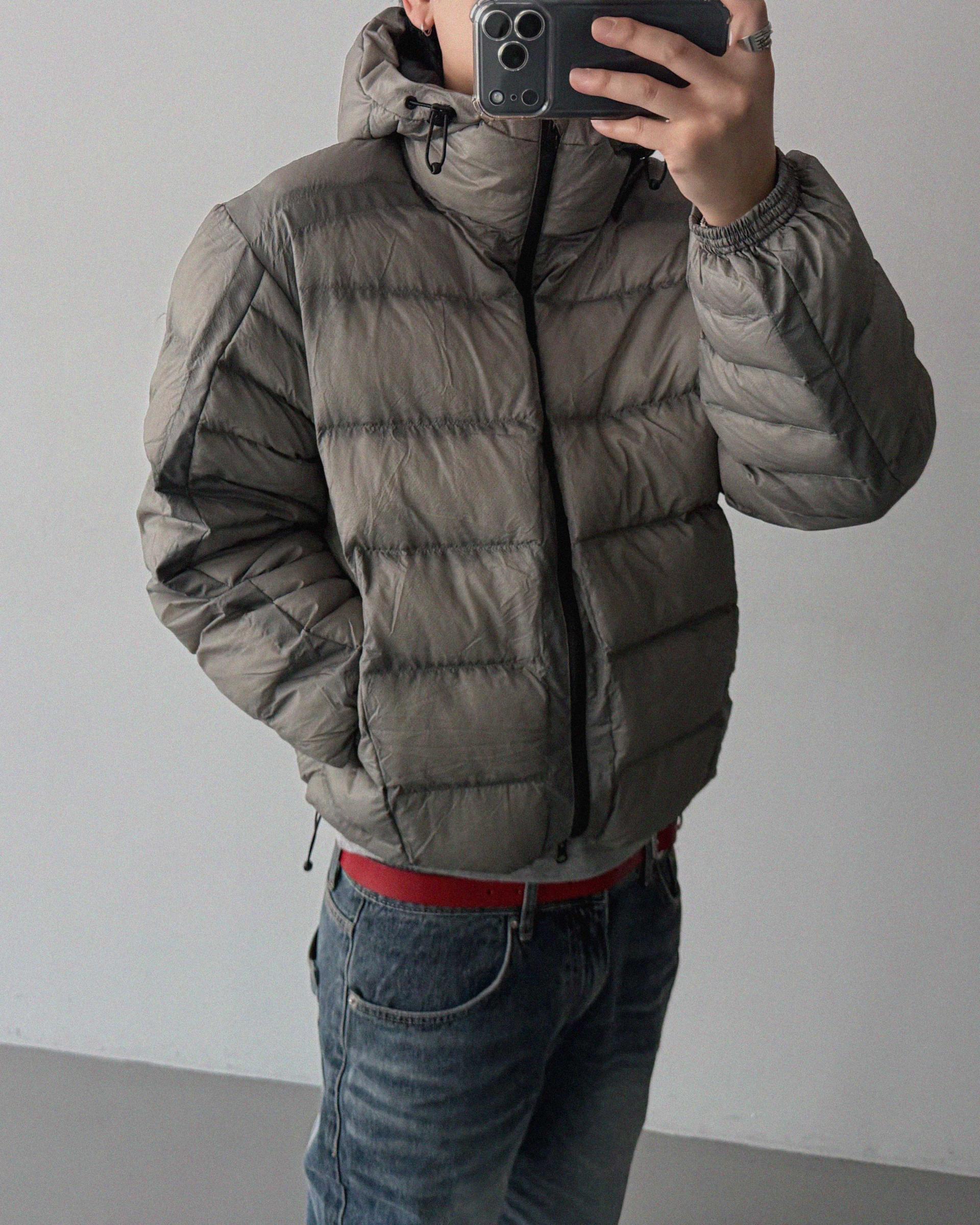 Deep brush flare denim pants