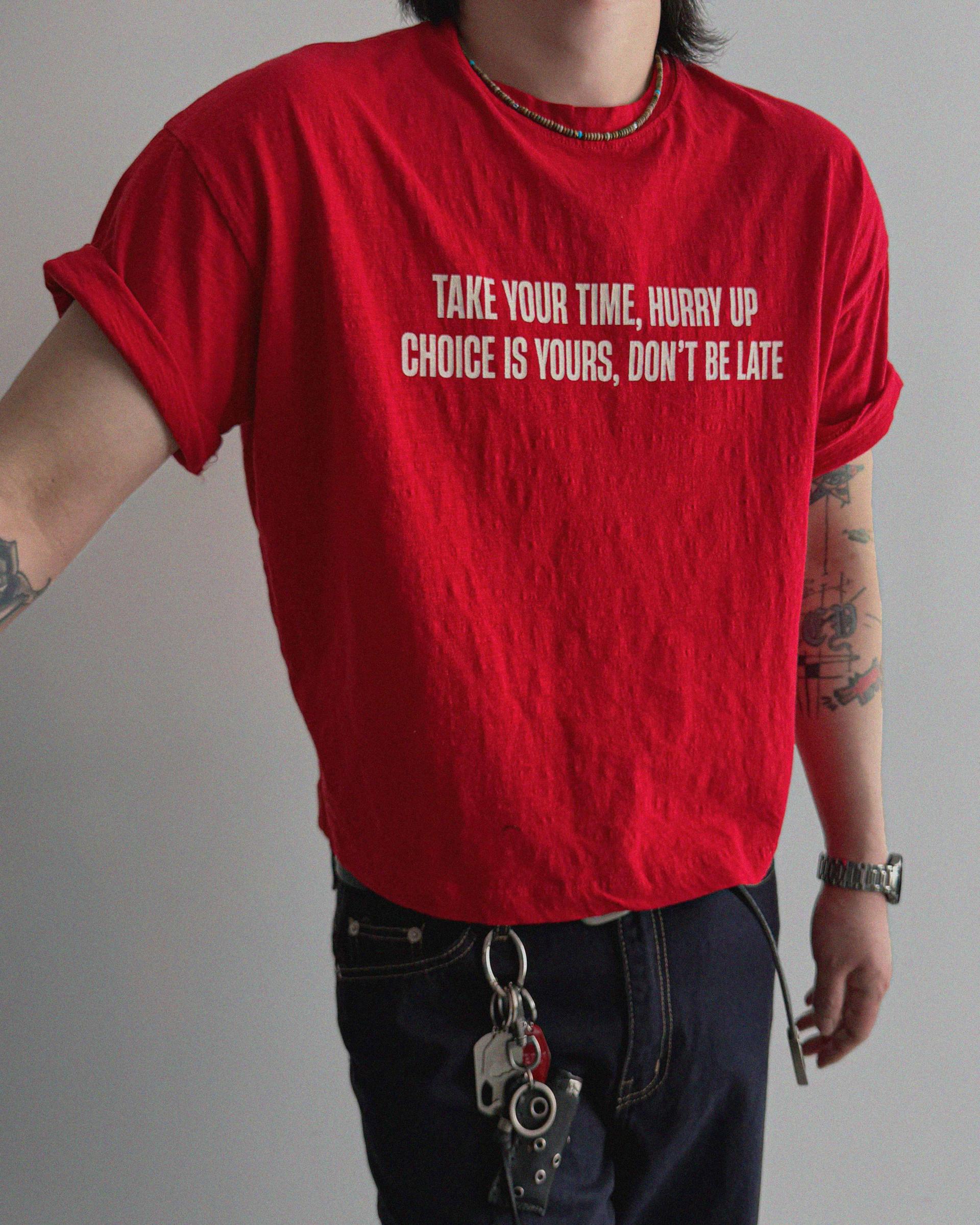Vintage poit slap crop half t