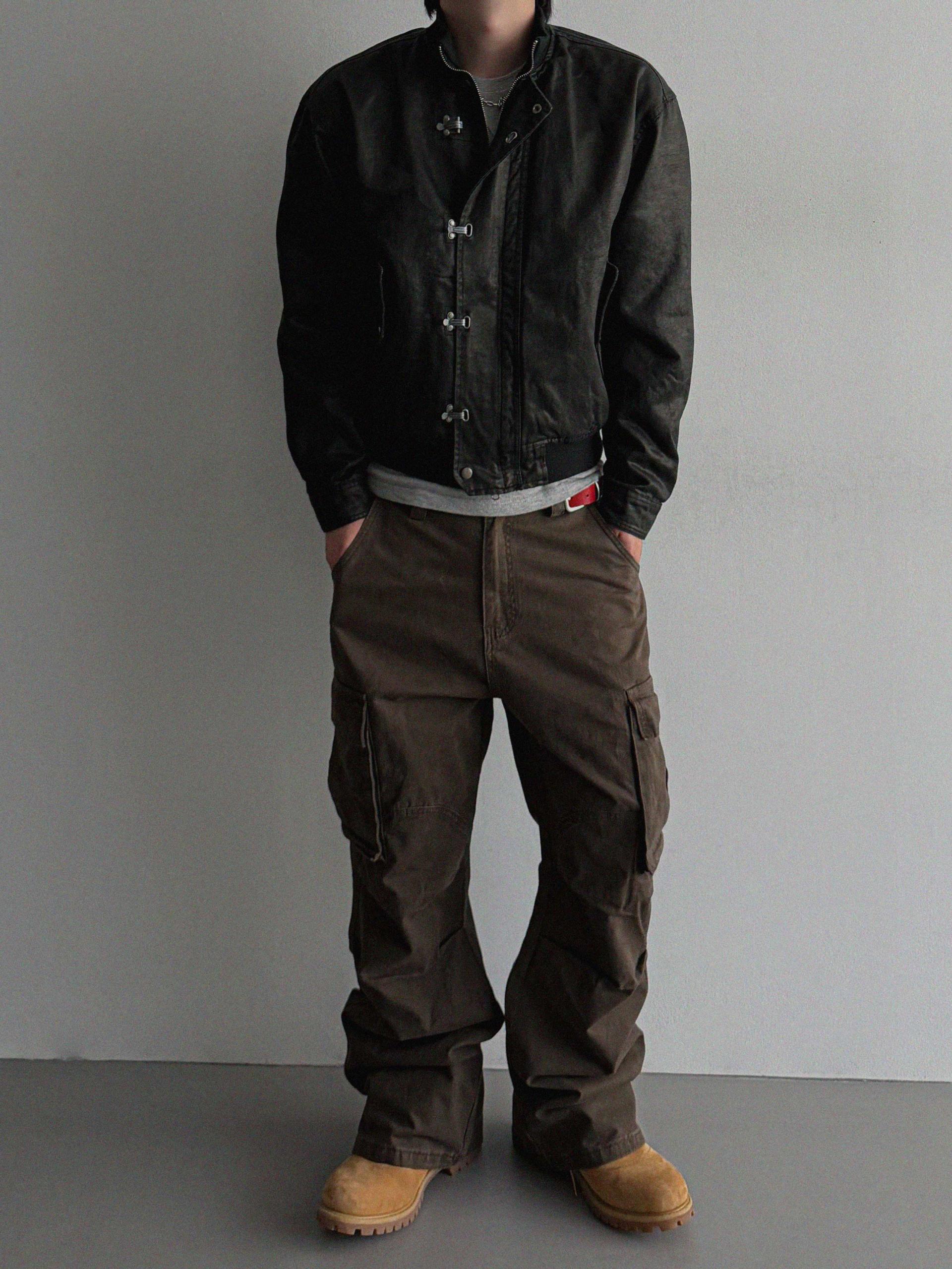 Flare deep dyed cargo pants