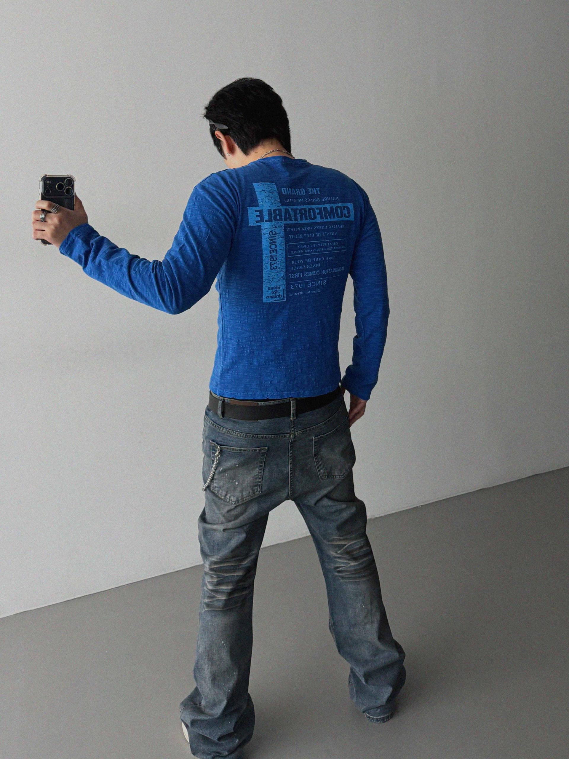 Comfort pigment slub slim t