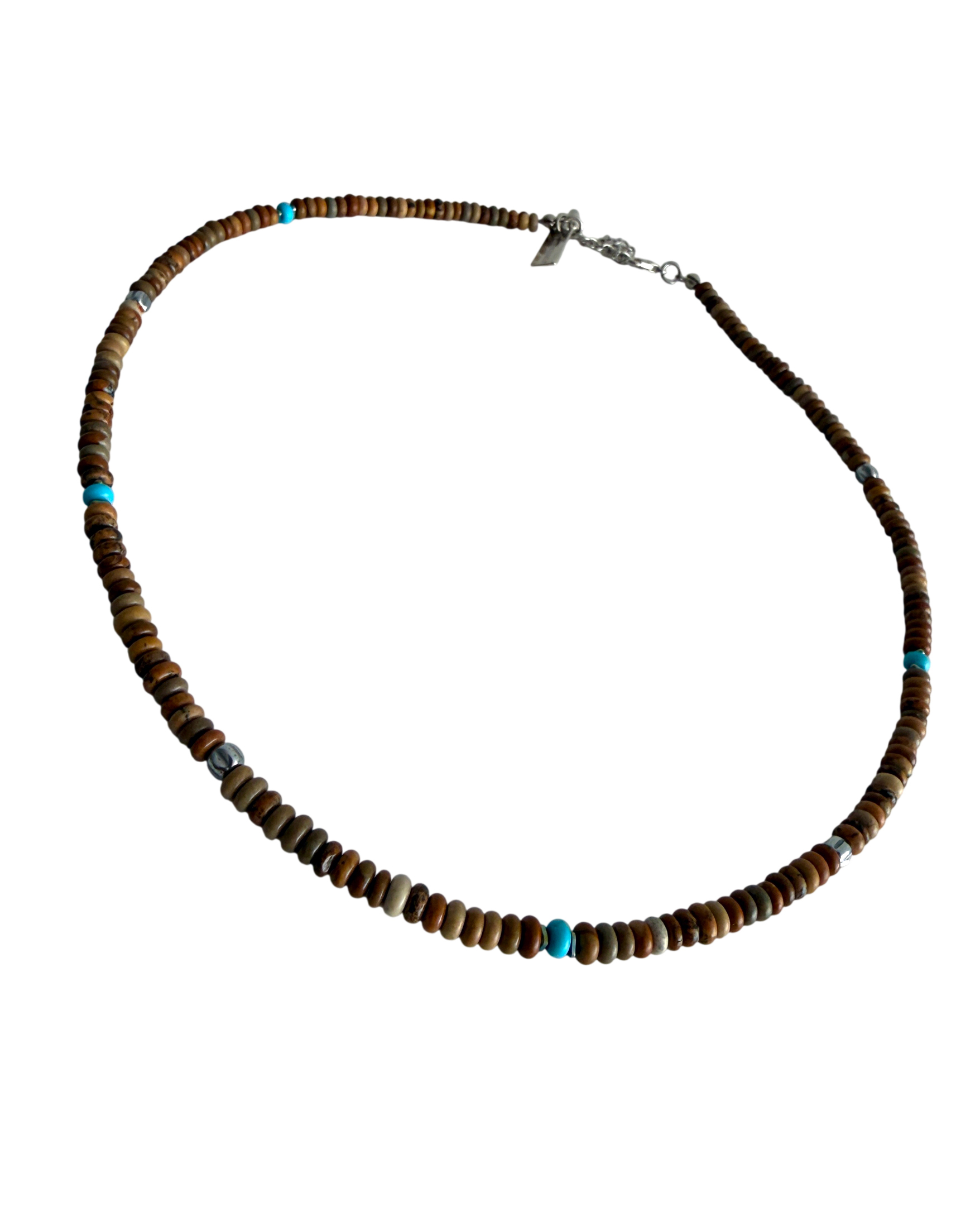 Summer bead gemstone necklace