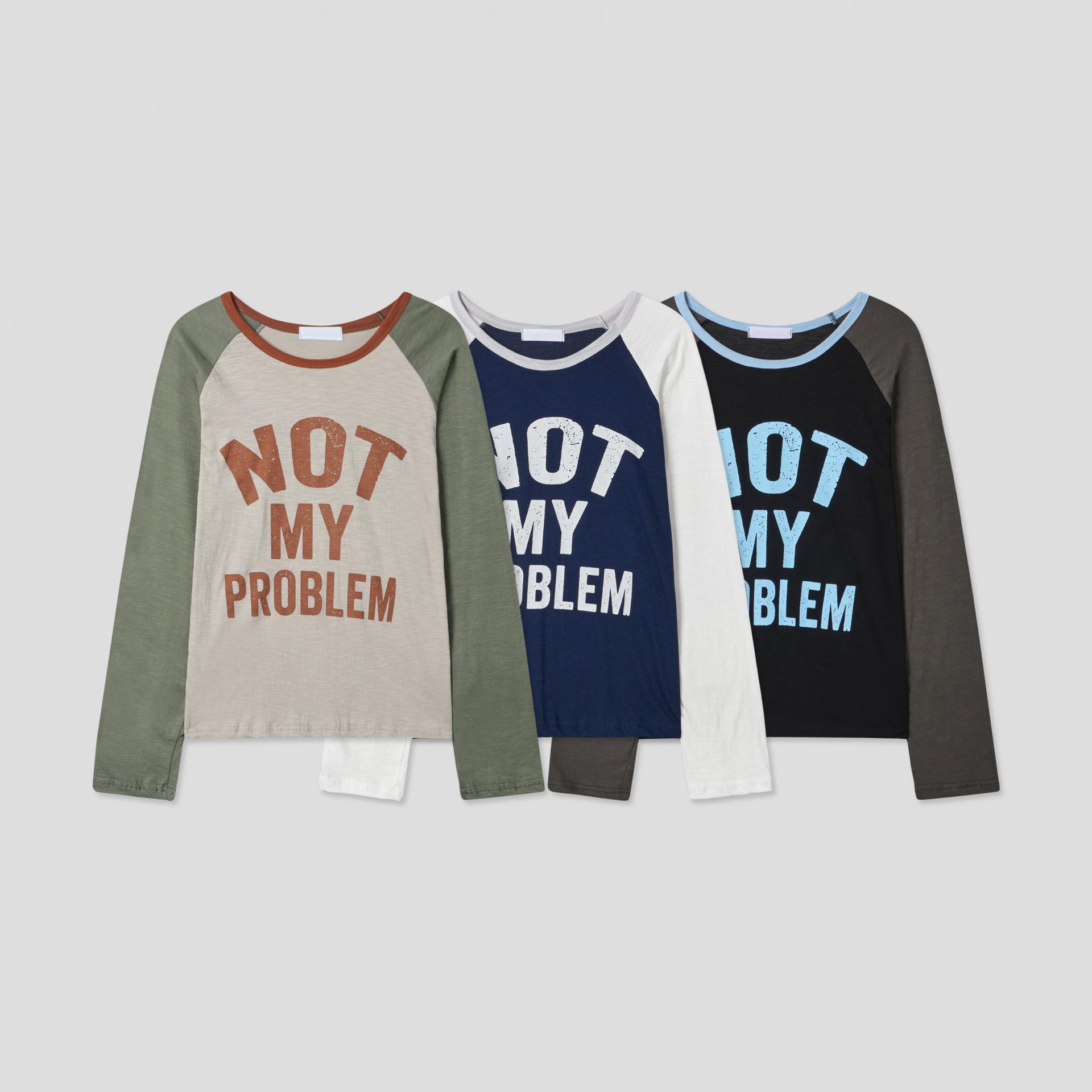 Not raglan ringer crop t