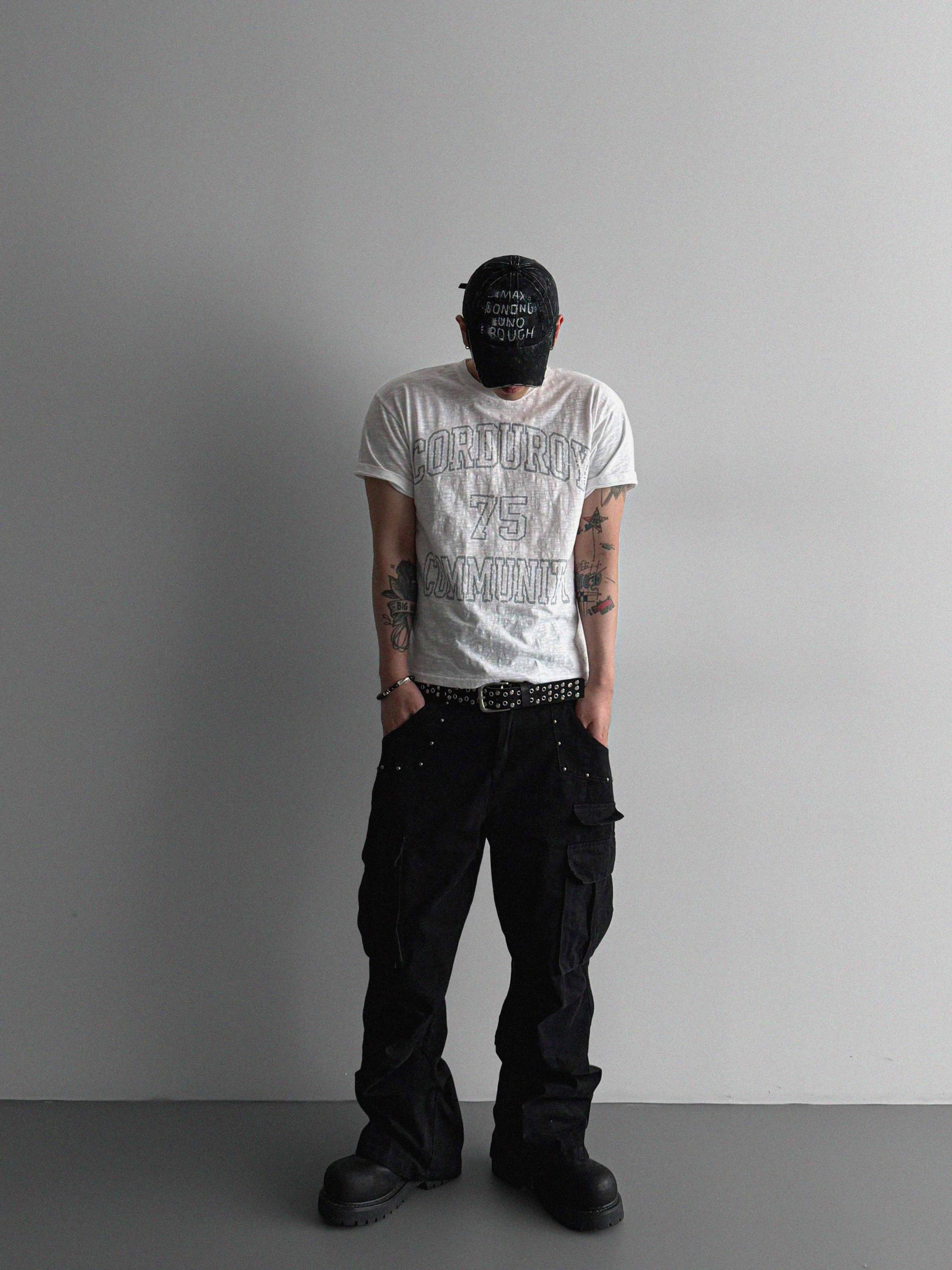 Community slub crop half t