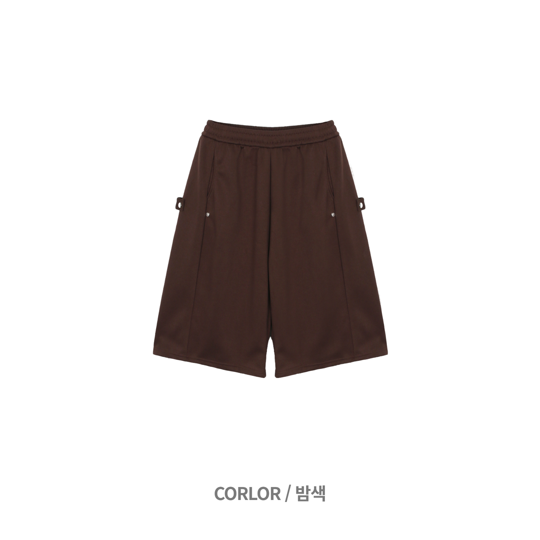 Side snap bermuda sweat pants