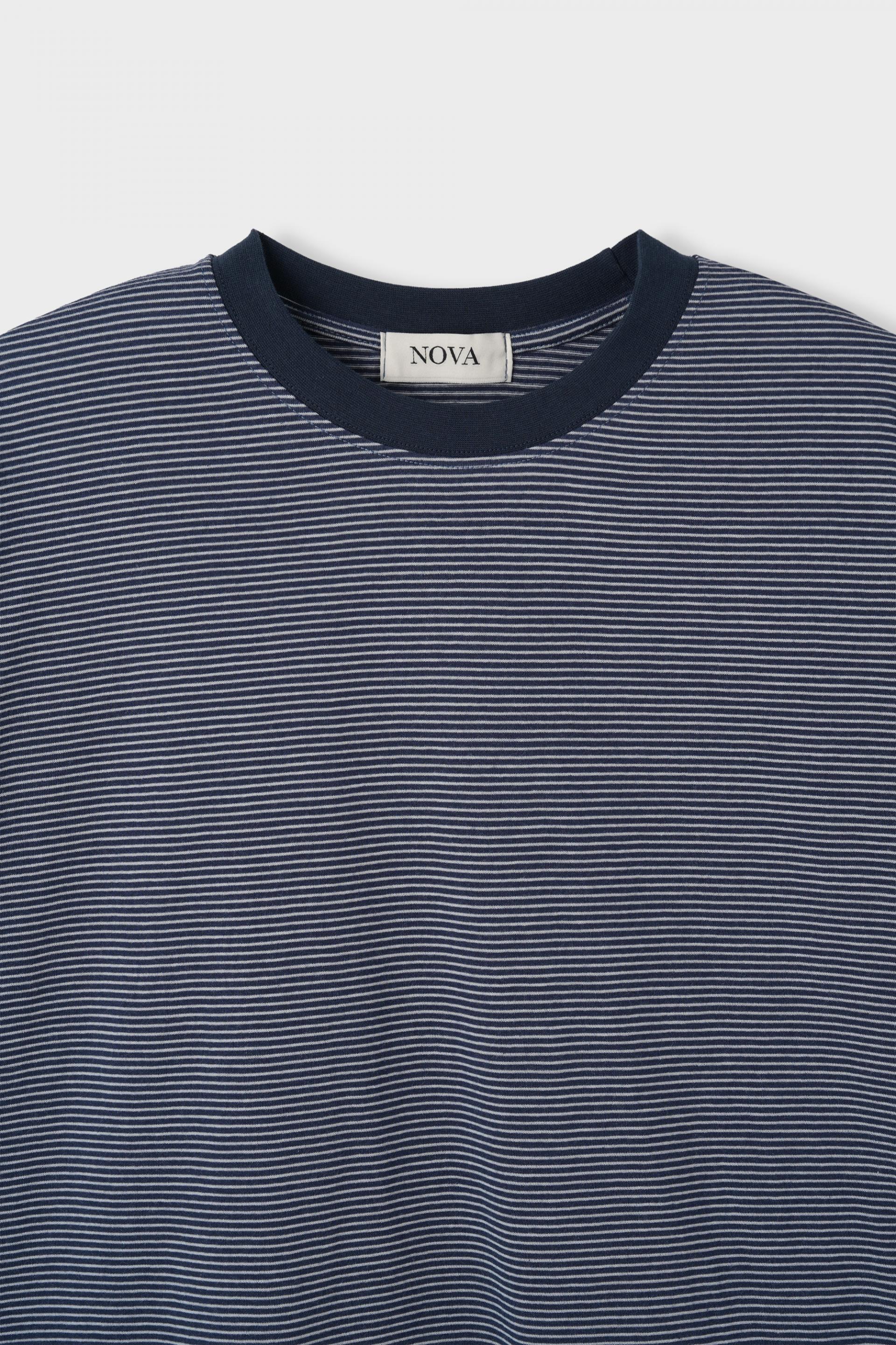 Stripe ringer crop half t