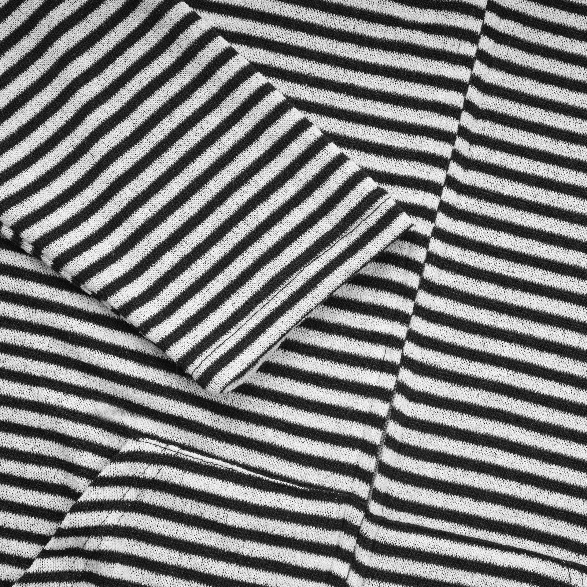 Seide stripe crop hood zip-up