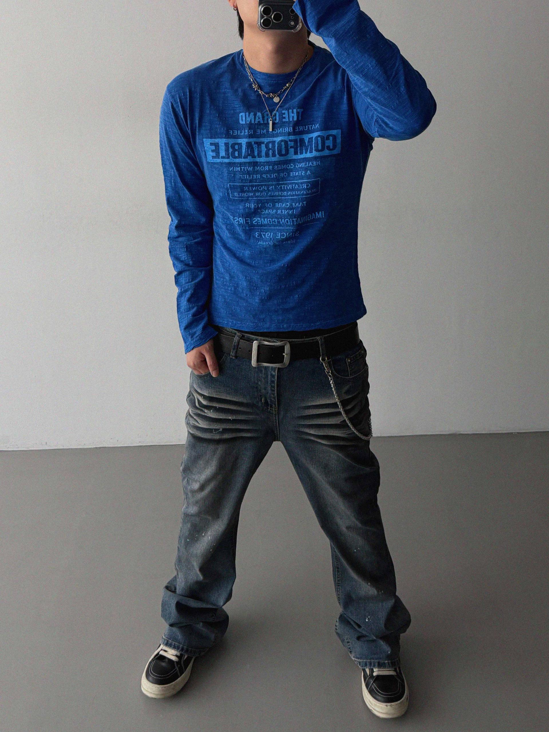 Comfort pigment slub slim t