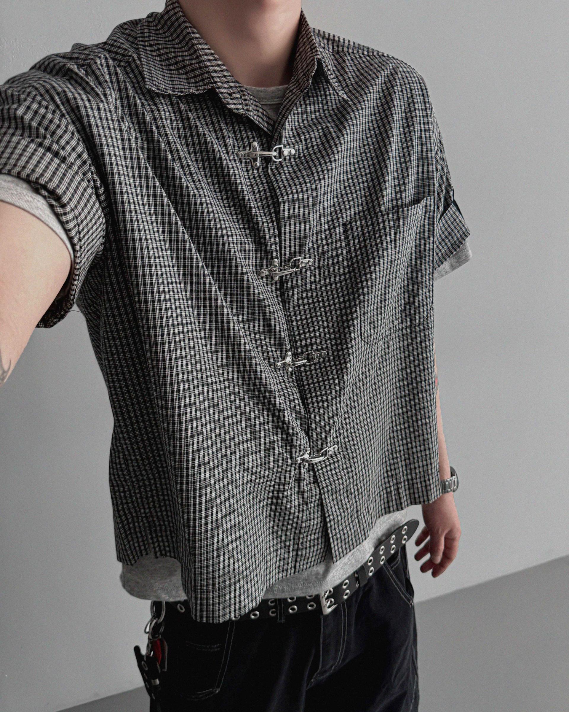 Fireman crop check half shirt