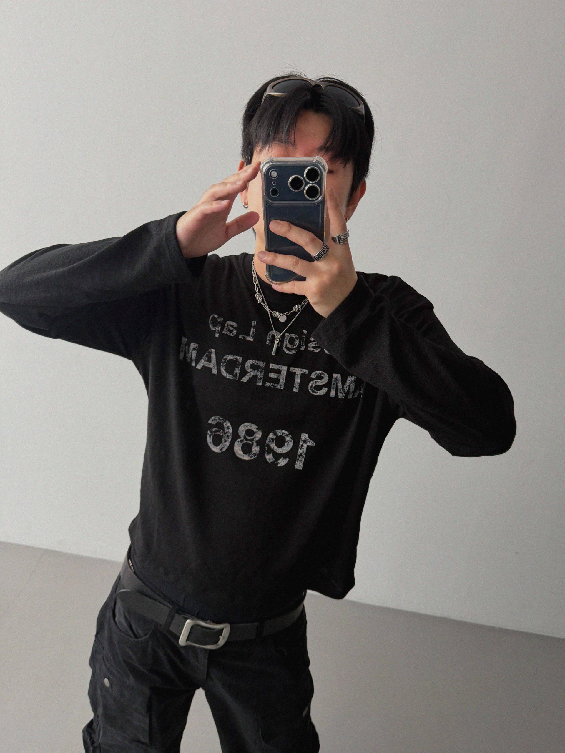 Lap slub crop t