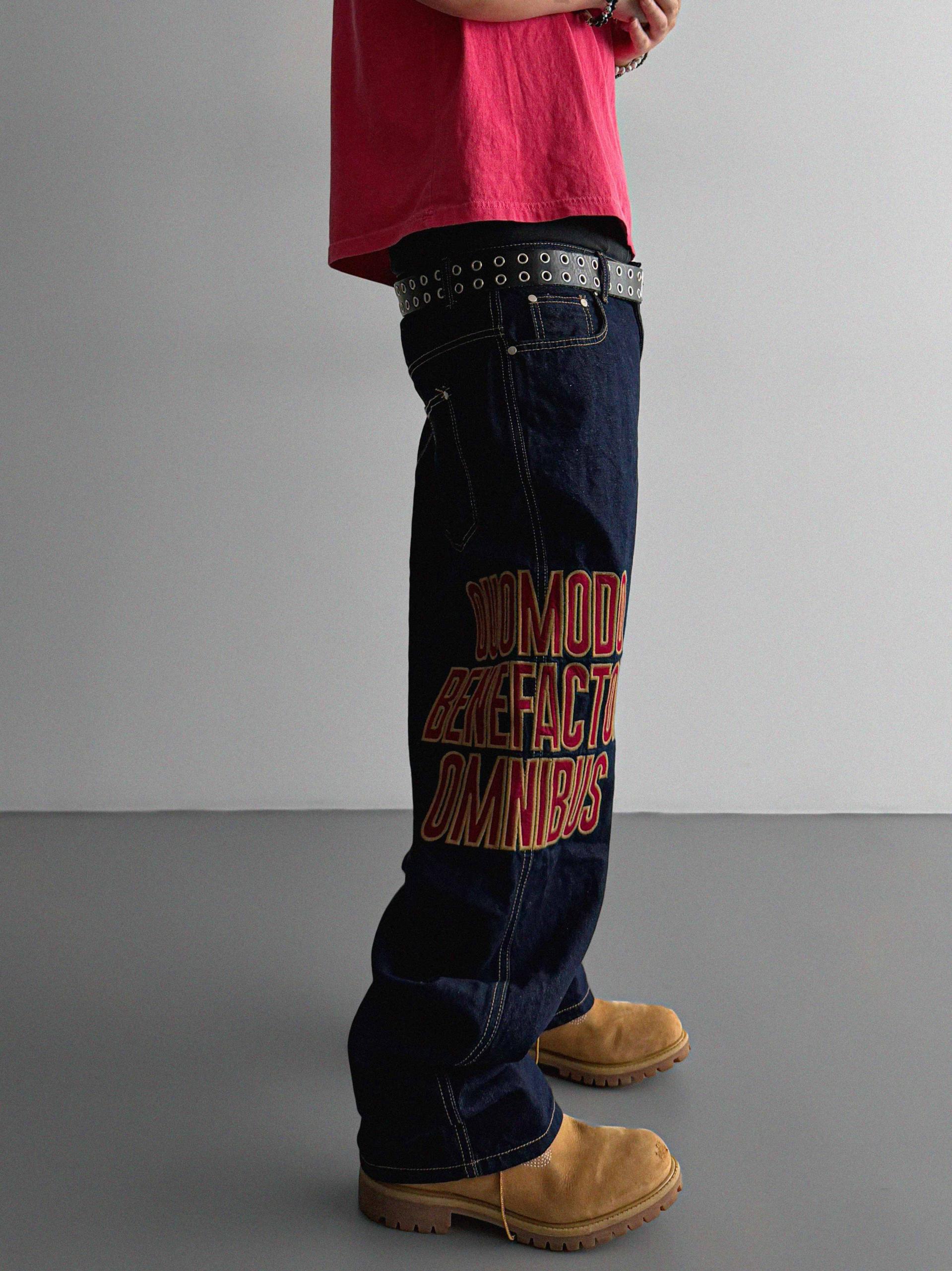 Faber embroidered Baggy jeans