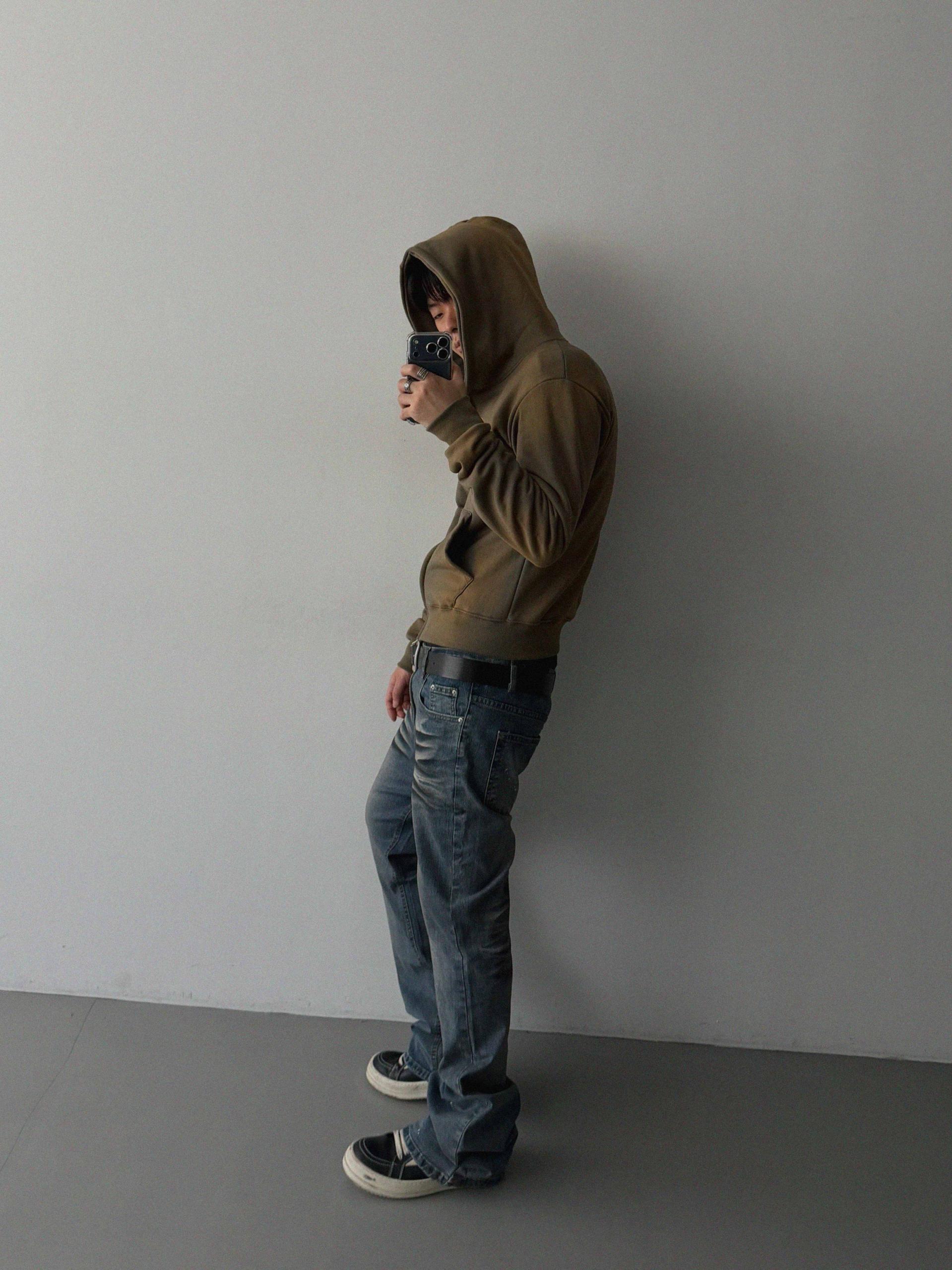 Washington crop hoodie zip-up