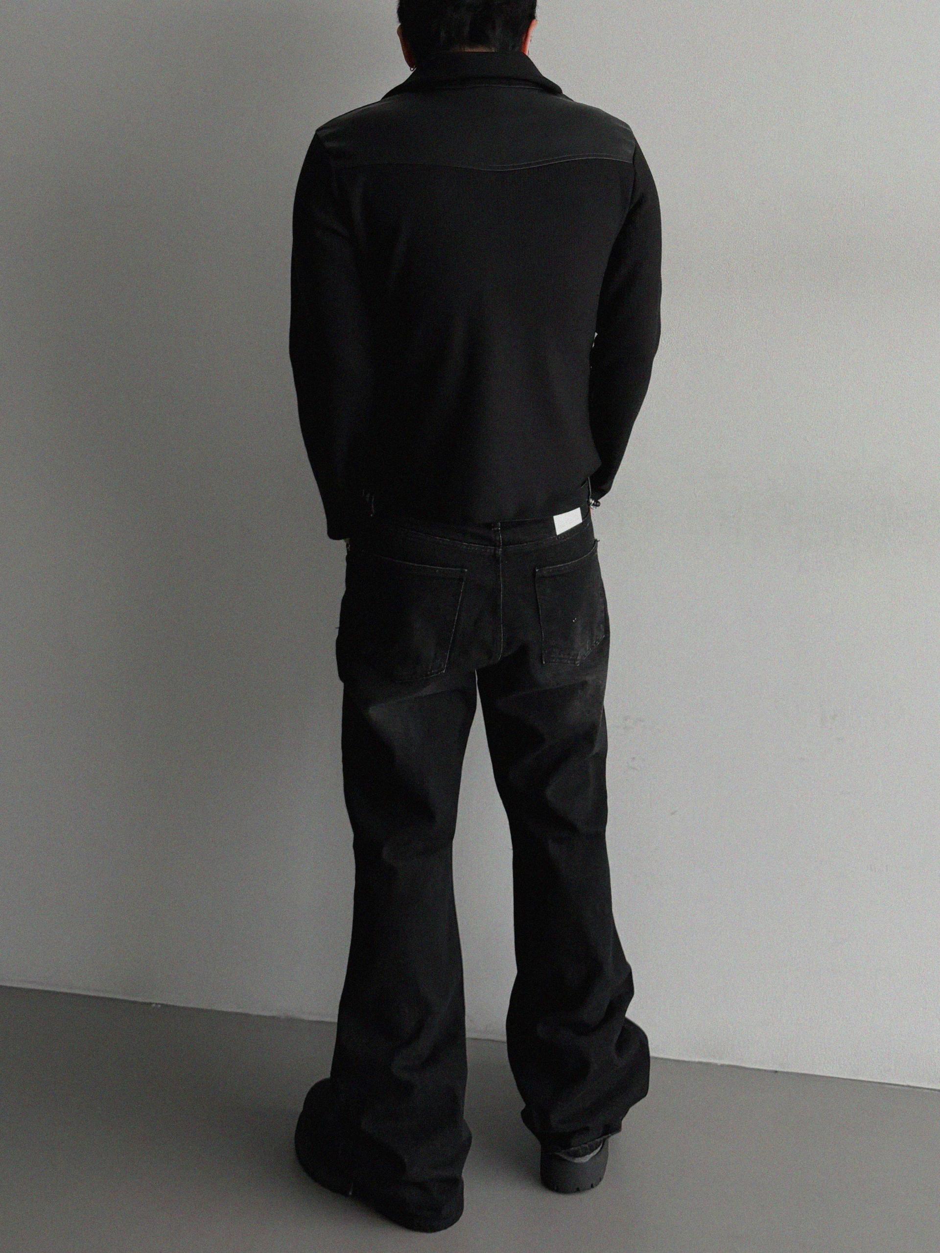 Deep Brush Flare Denim Pants