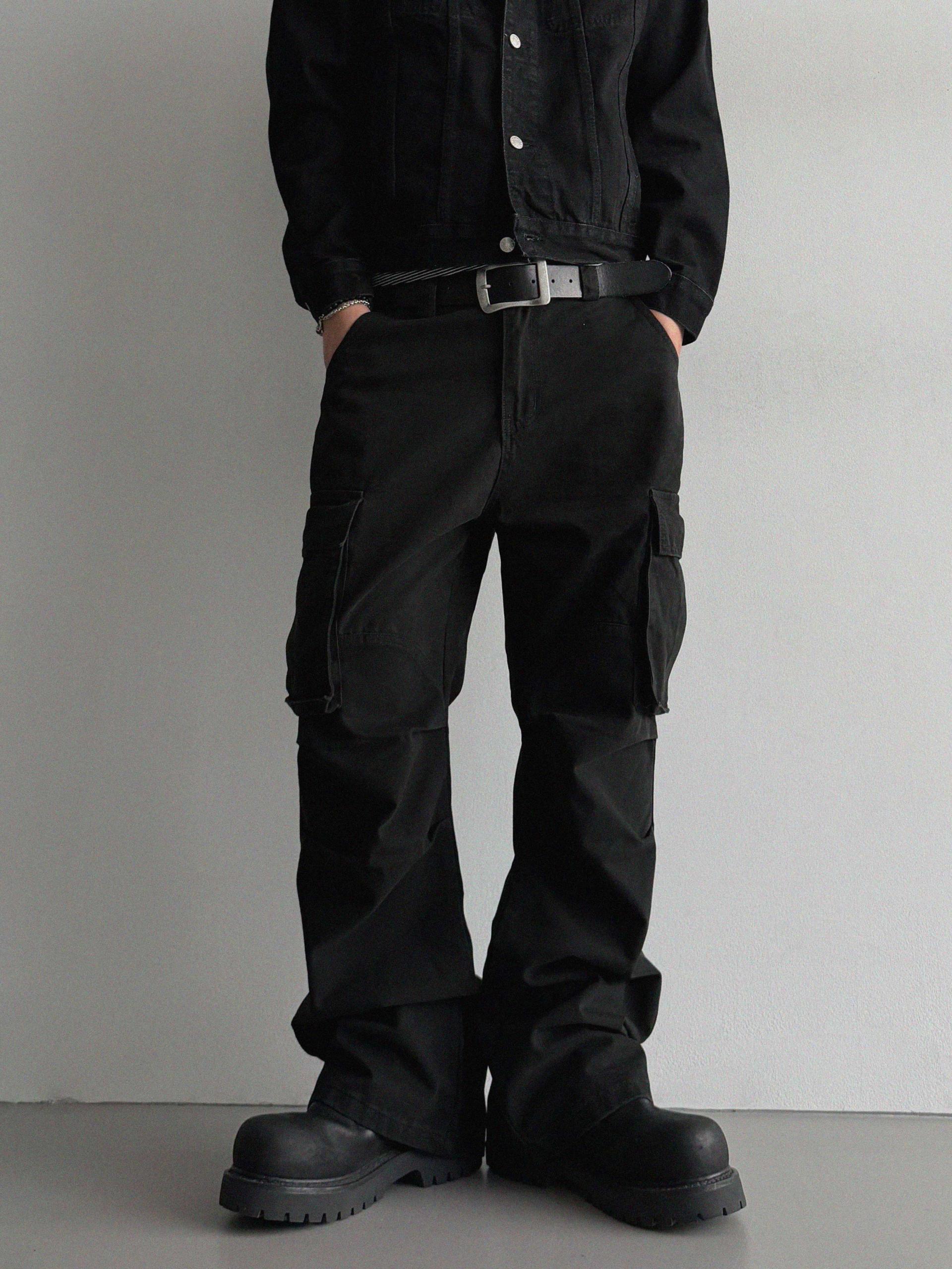 Flare deep dyed cargo pants