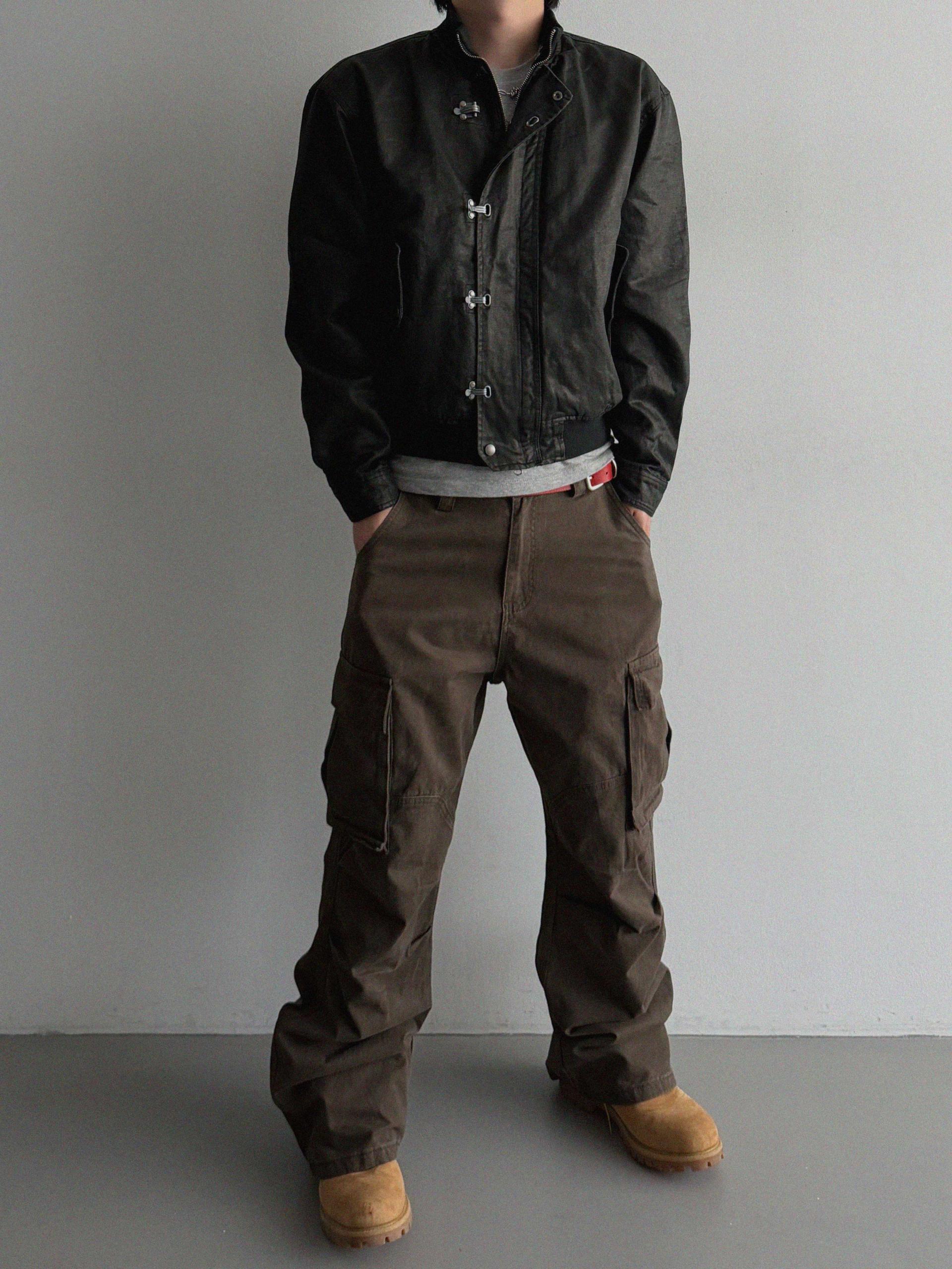 Flare deep dyed cargo pants