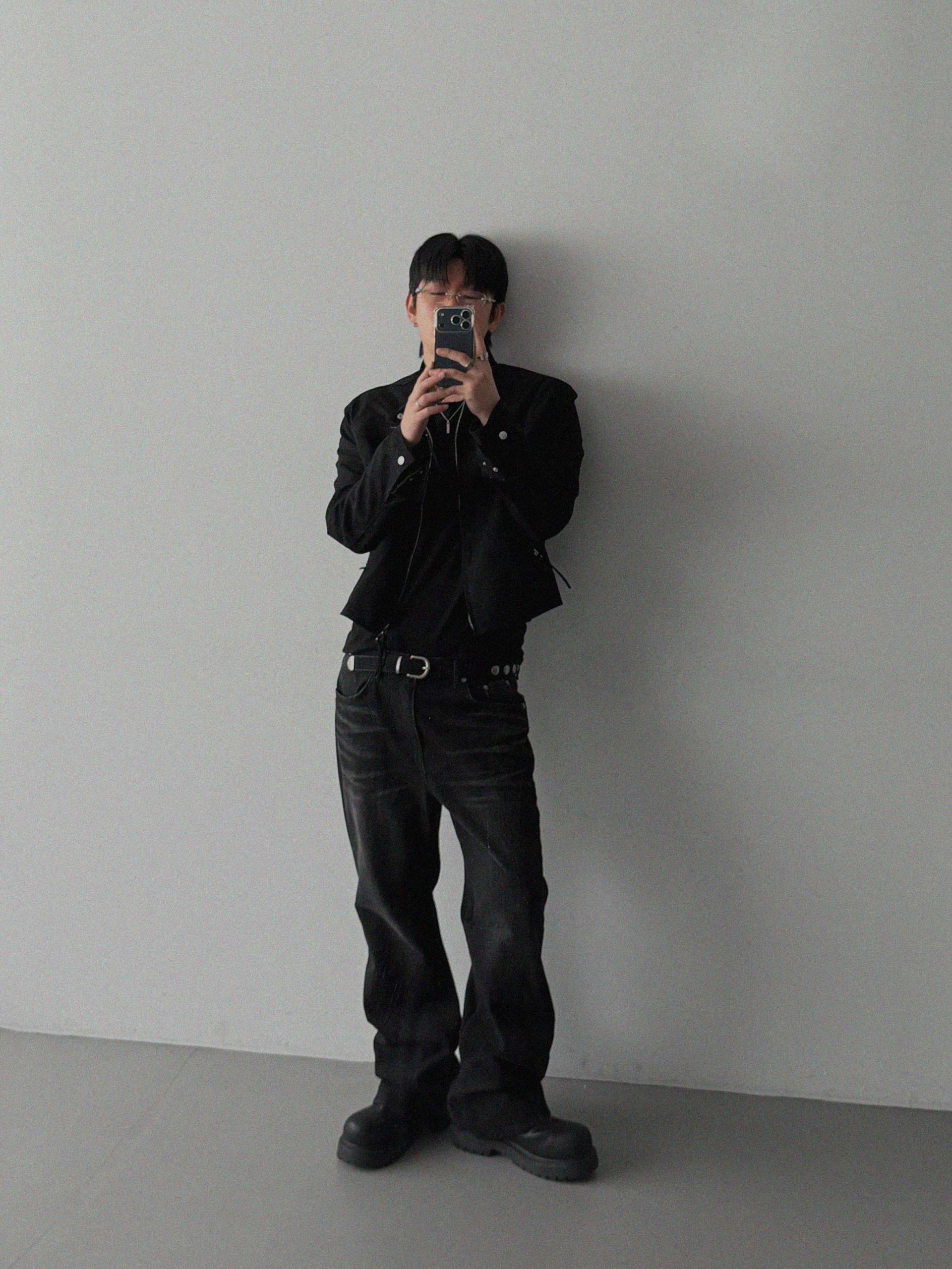 Deep Brush Flare Denim Pants