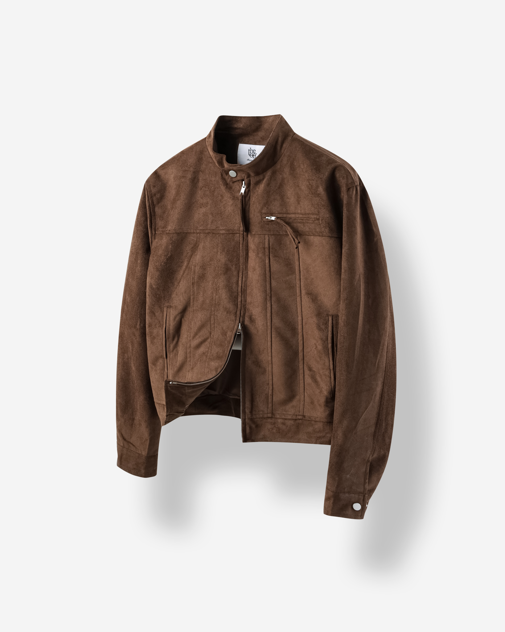 Lemans biker suede crop jacket