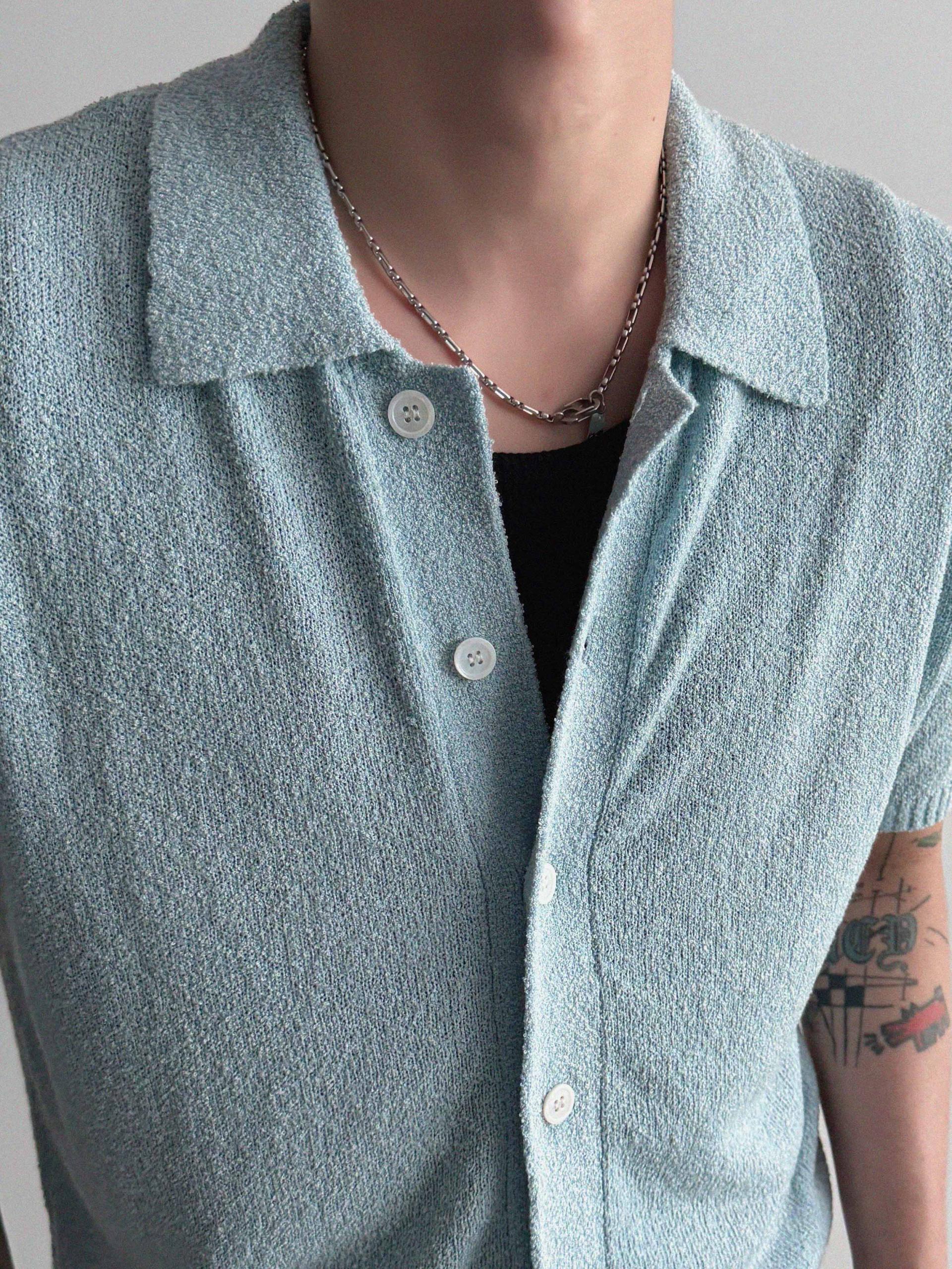 Boksaci boucle half cardigan