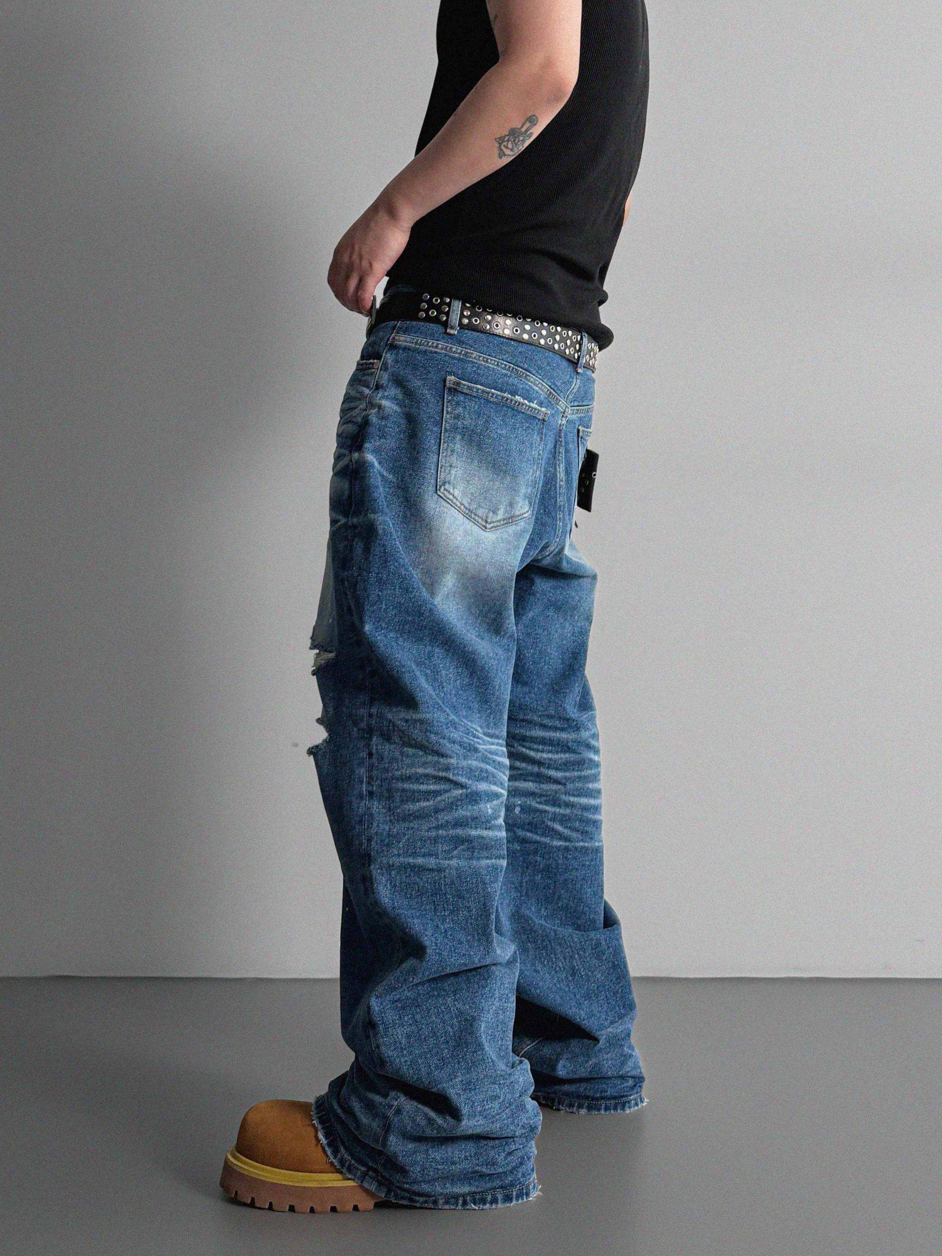 Ver-embo vintage denim pants