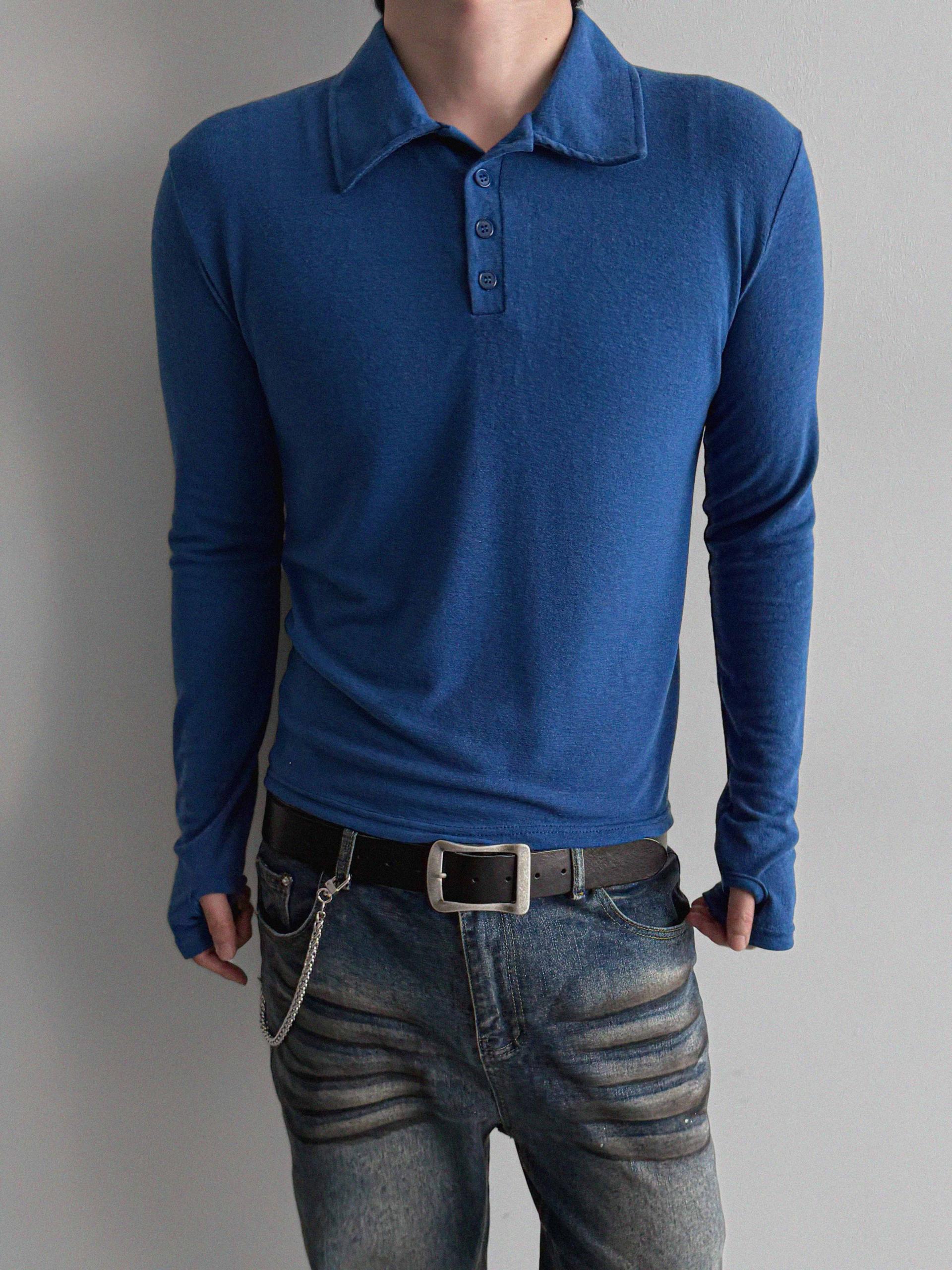 Blank slim warmer collar t