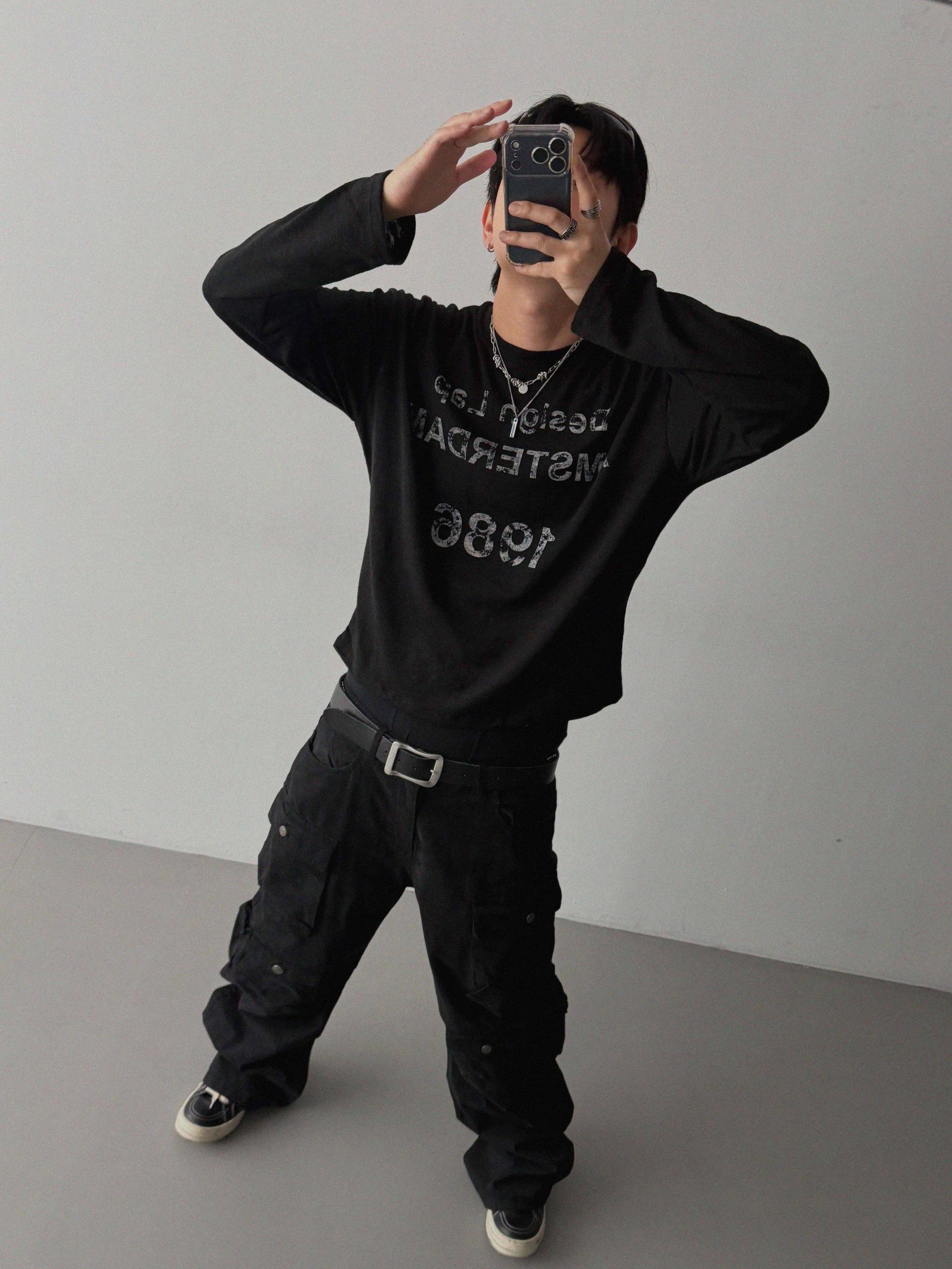 Block cargo wide pants