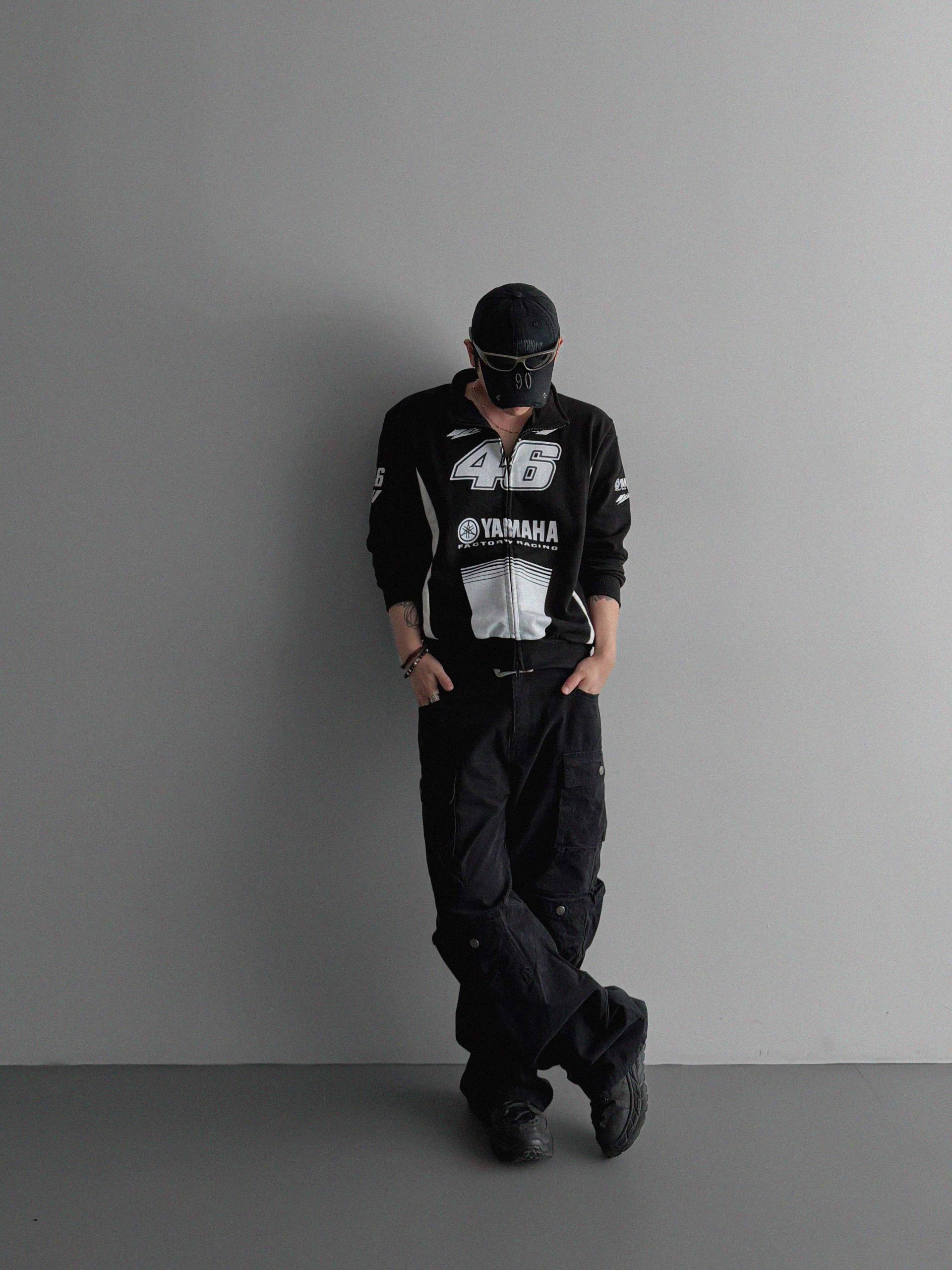 Racing print zip-up