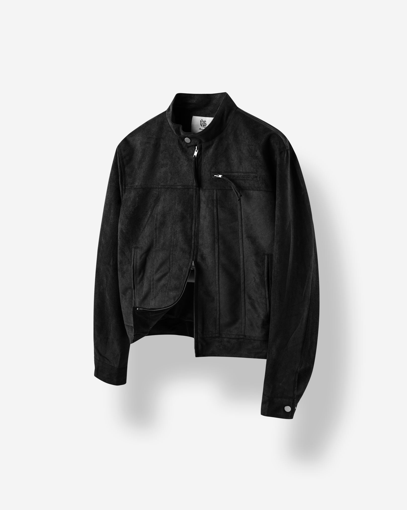 Lemans biker suede crop jacket