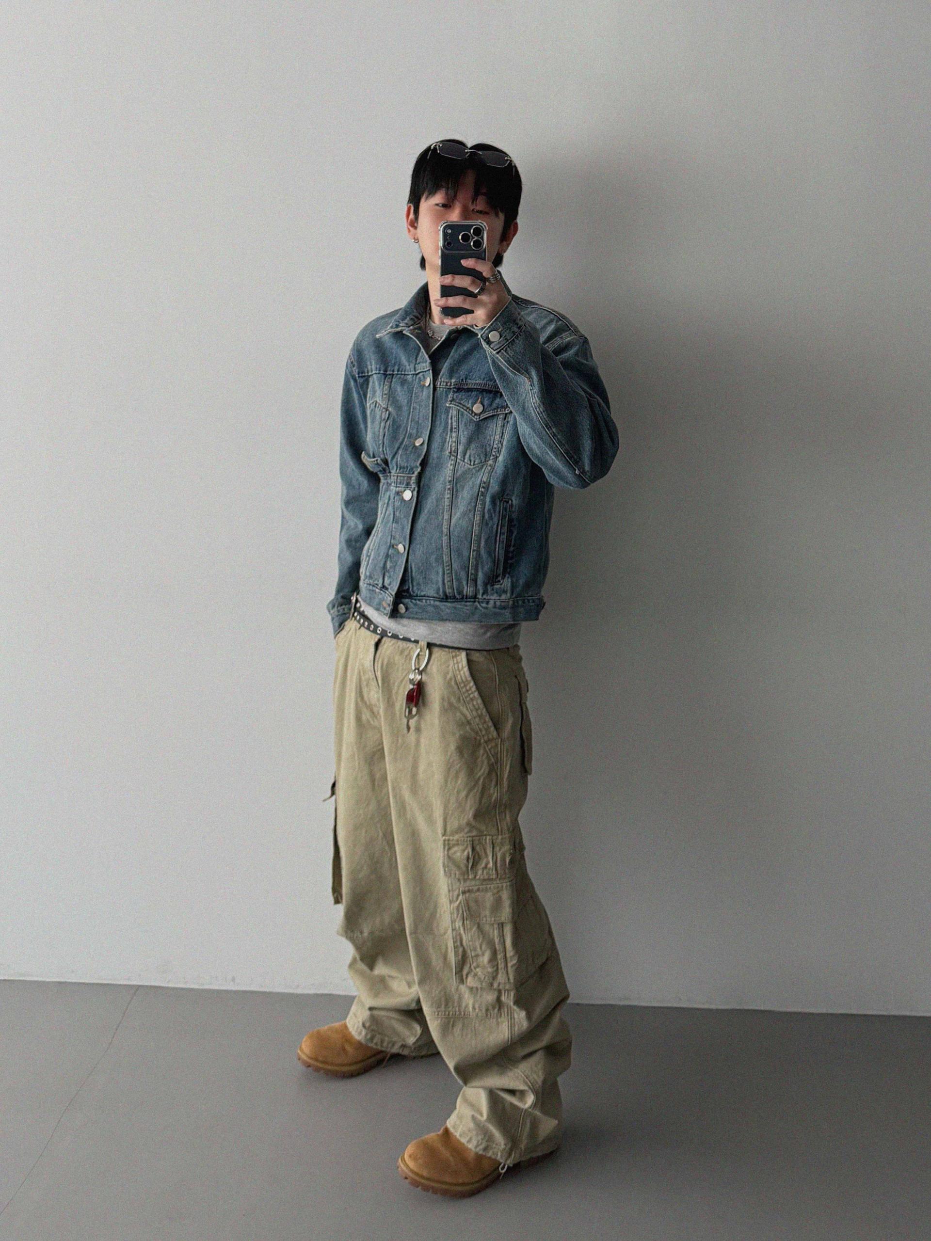 Mabel reverse crop denim jacket