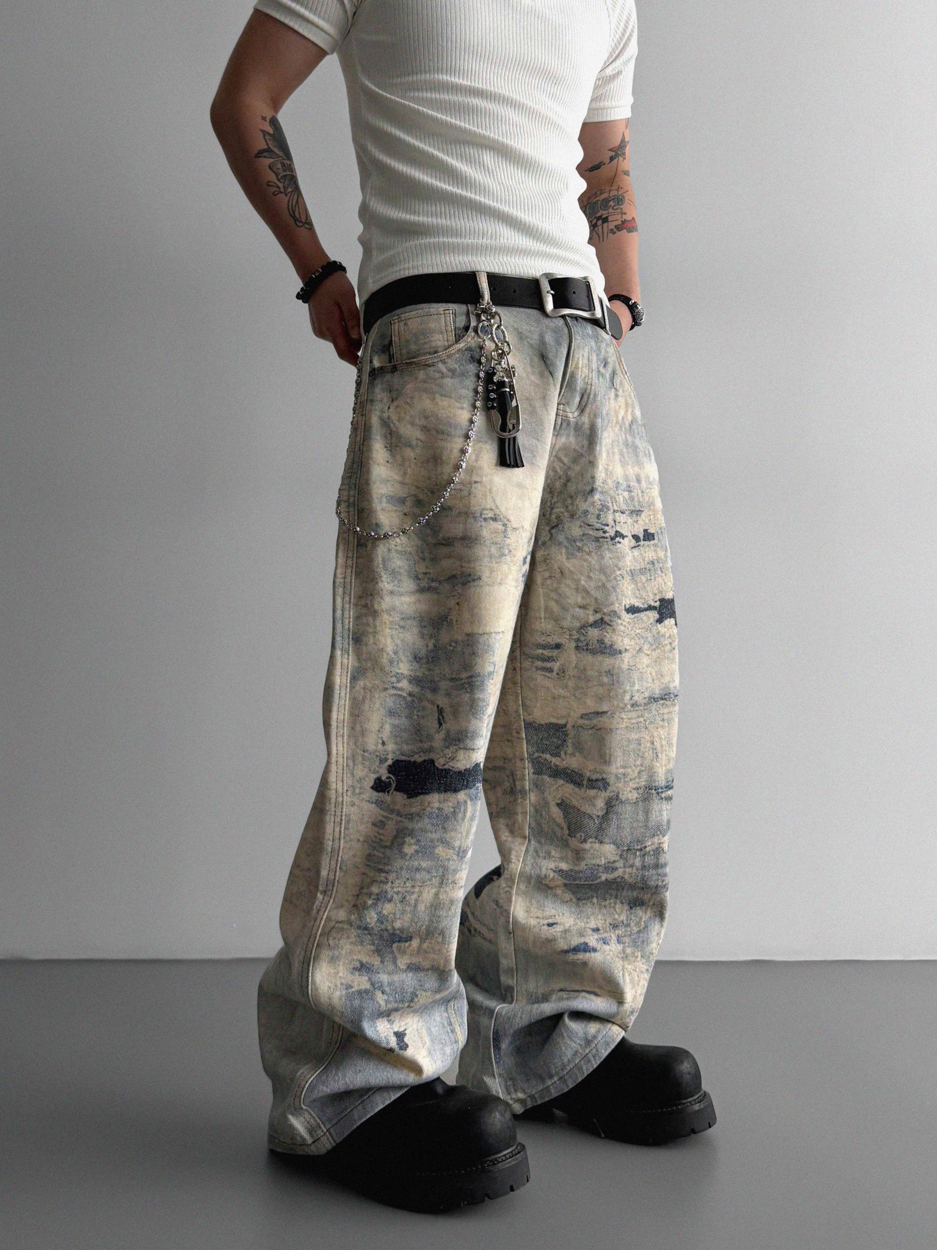 Salt digital denim pants