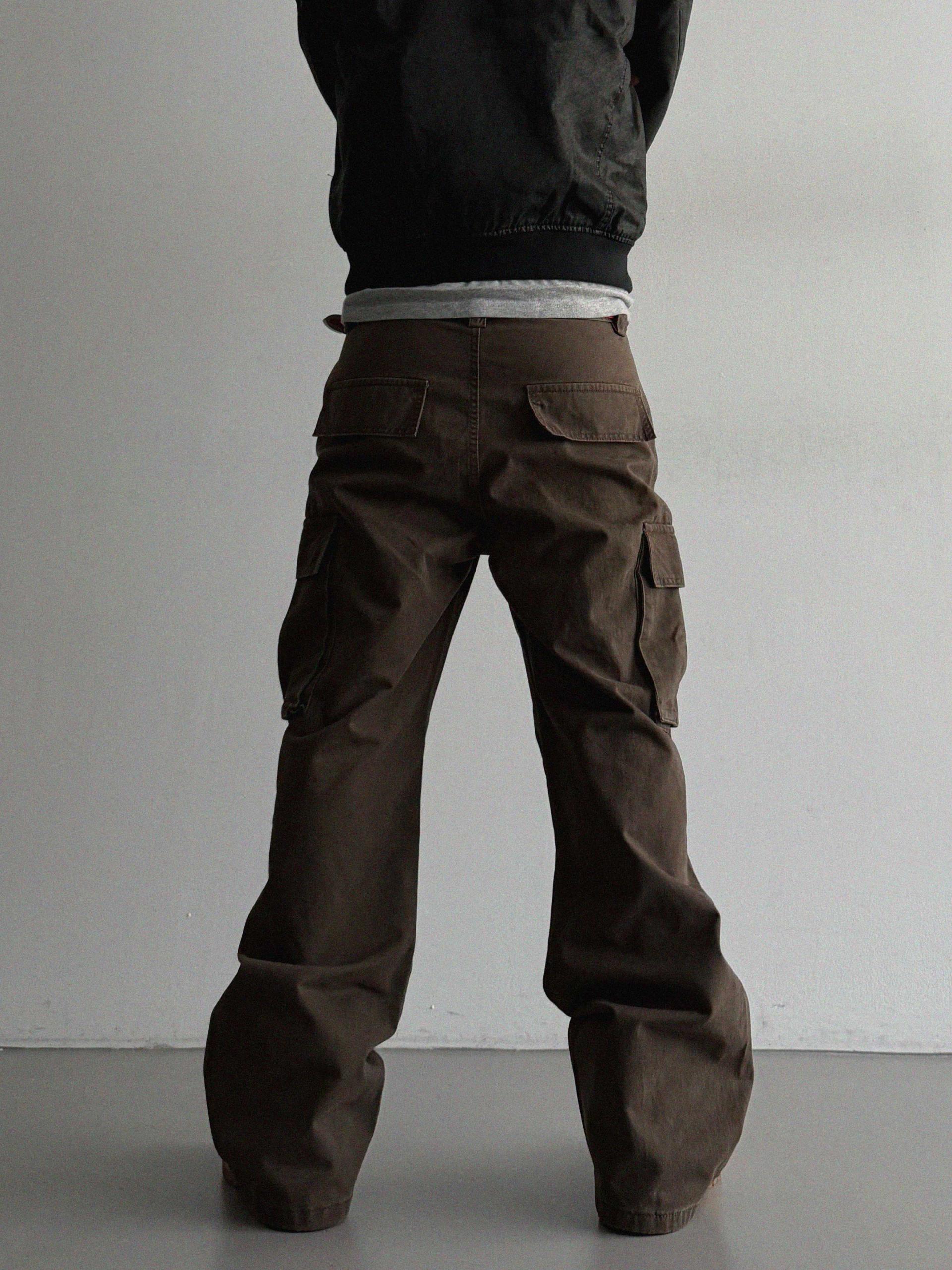 Flare deep dyed cargo pants