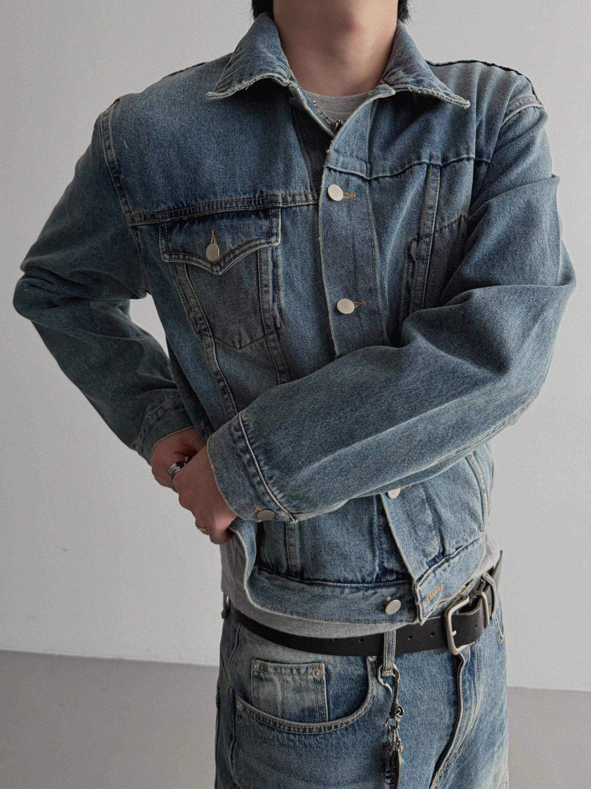 Mabel reverse crop denim jacket