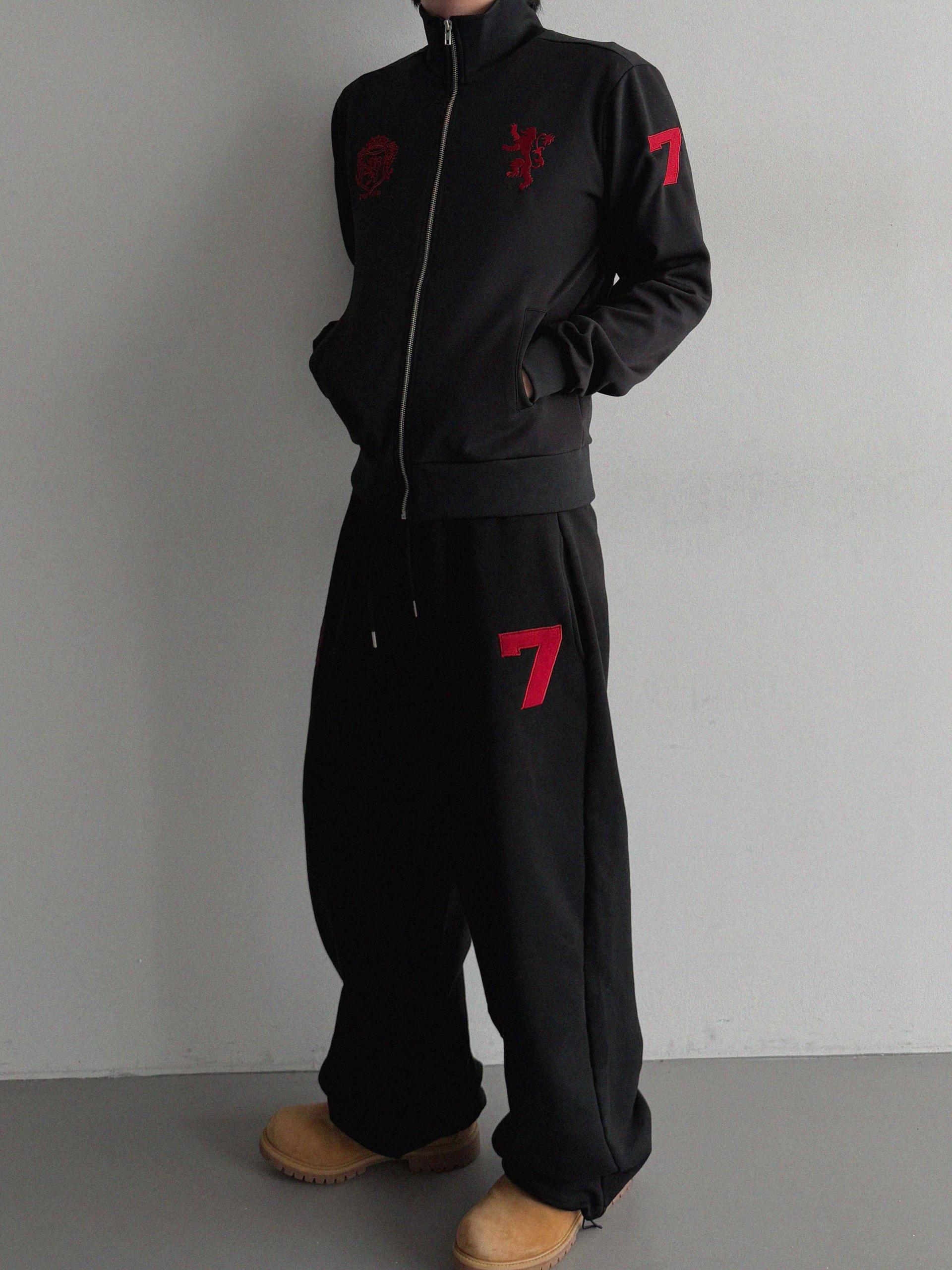 Cor embroidered jersey zip-up