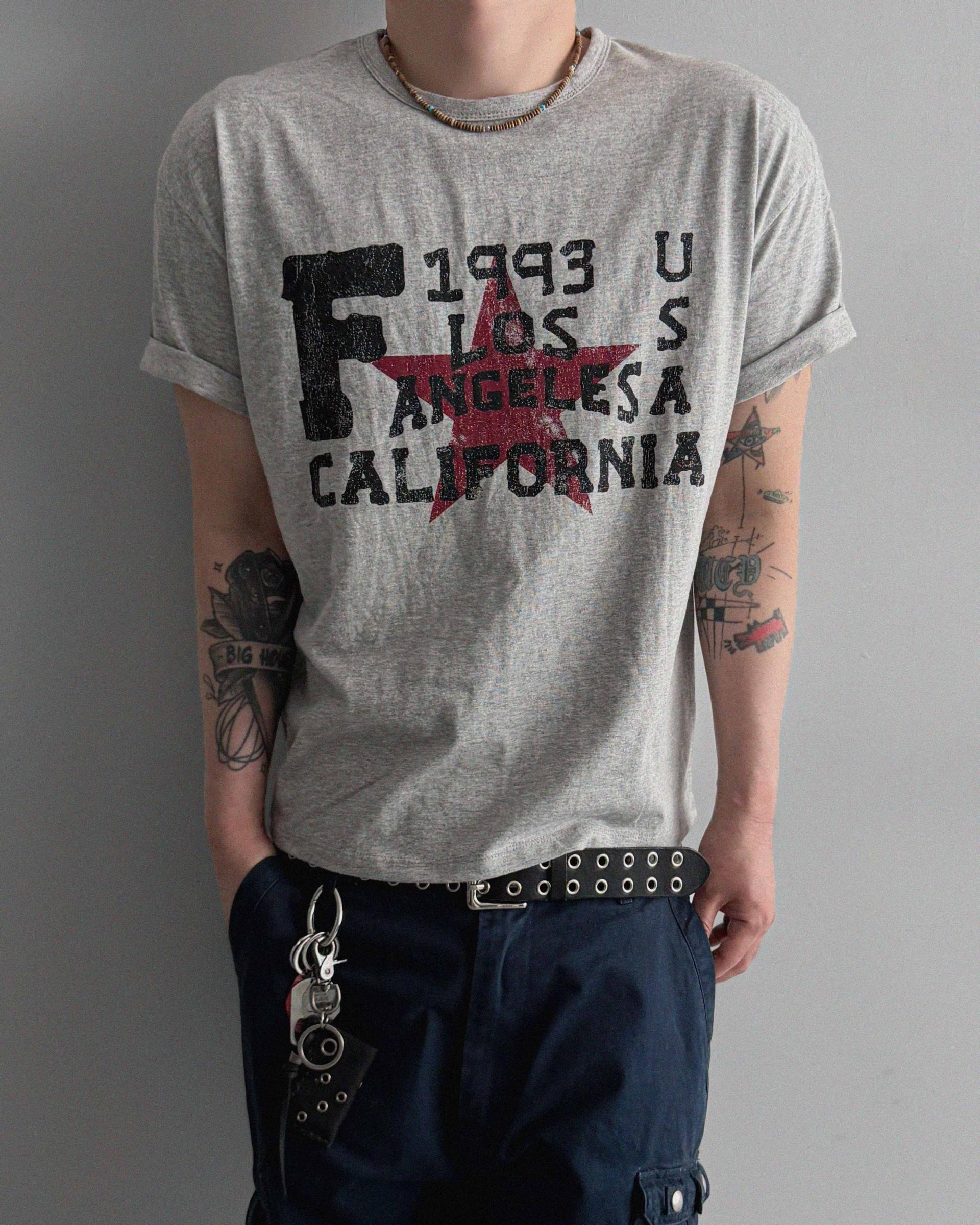Retro star crop half t