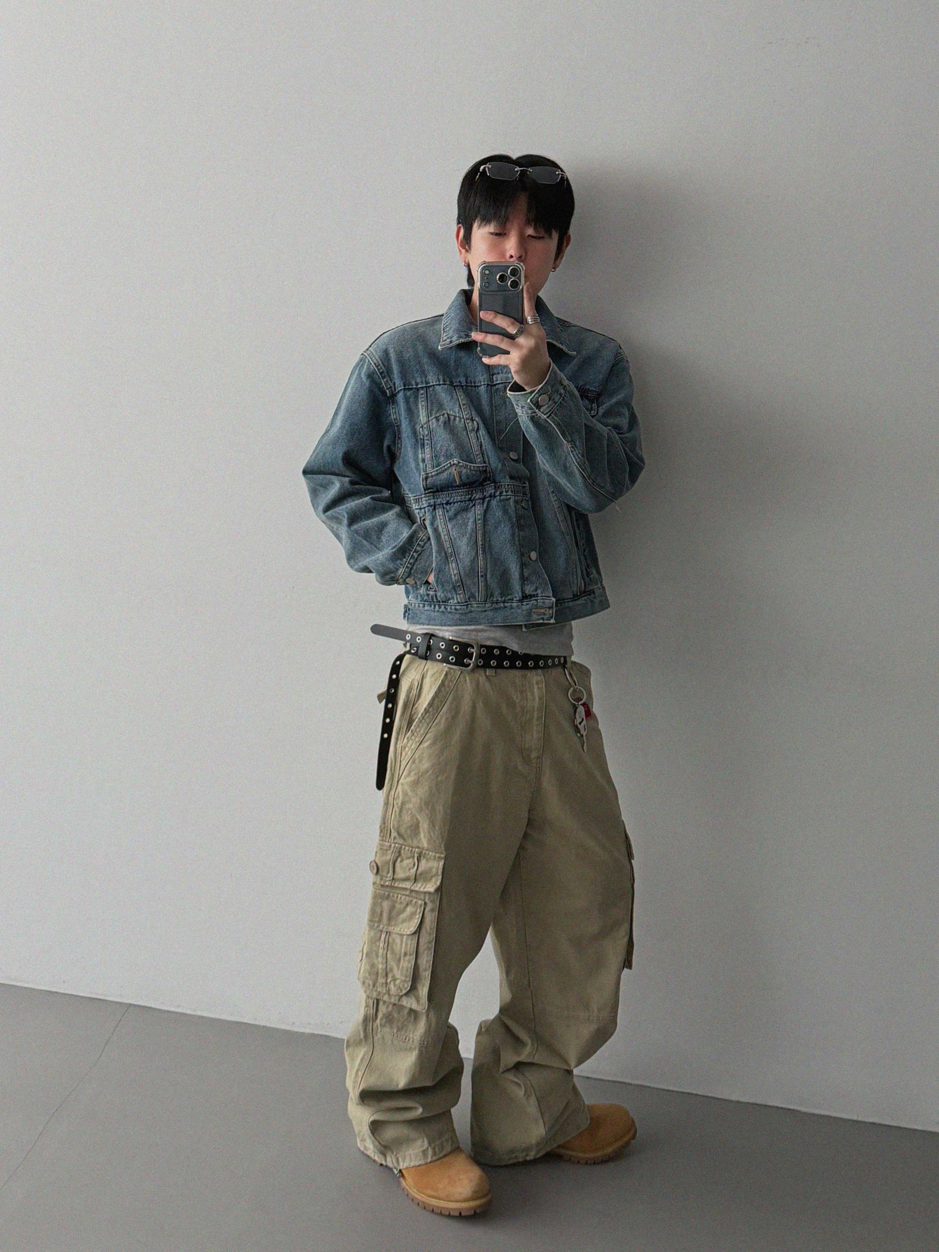 Mabel reverse crop denim jacket