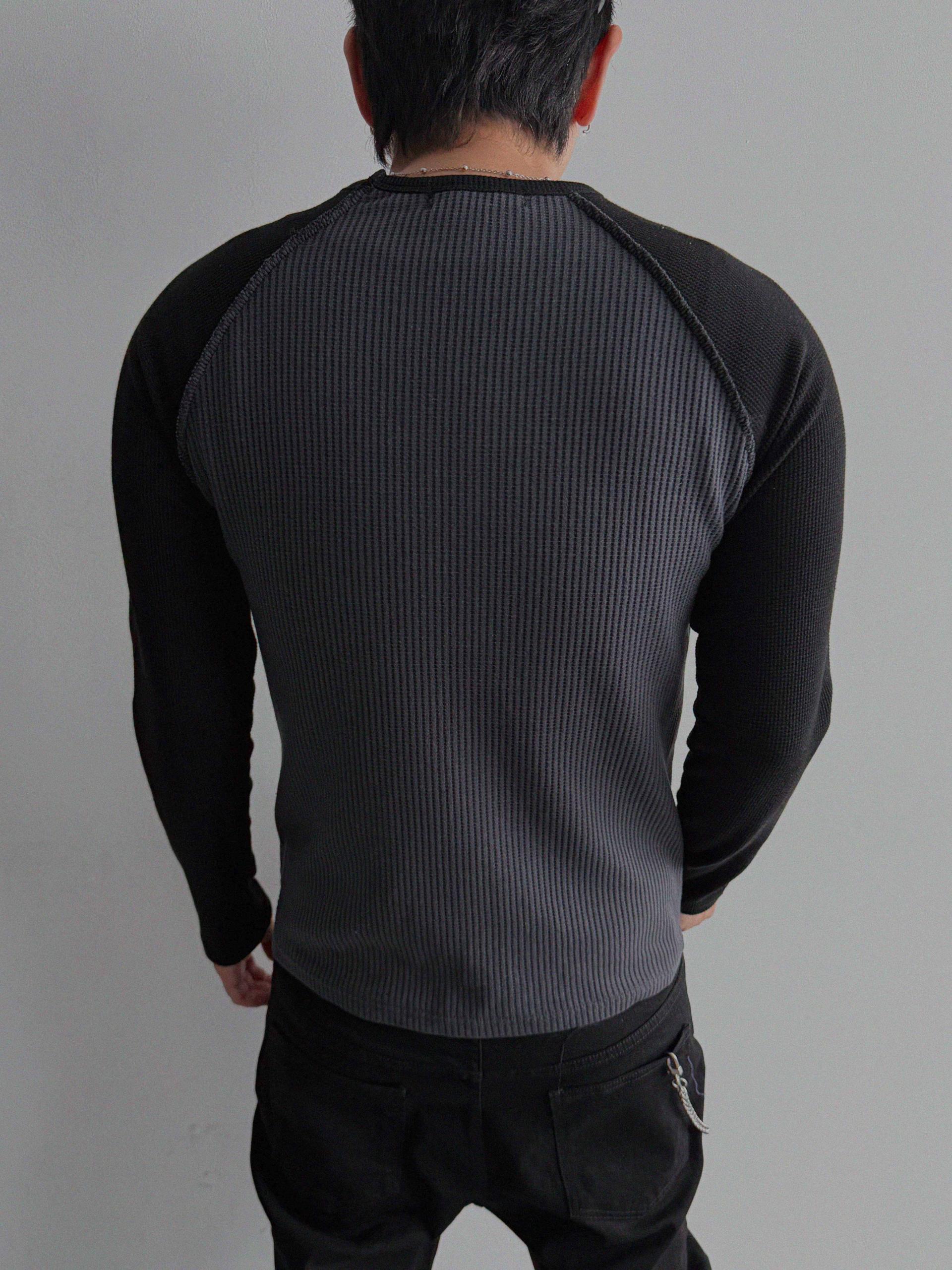 Tukhines waffle slim raglan t