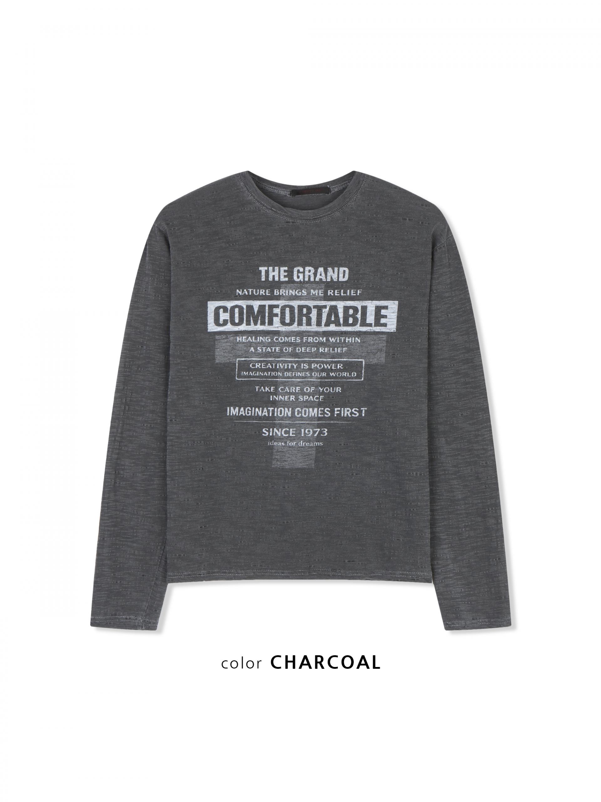 Comfort pigment slub slim t