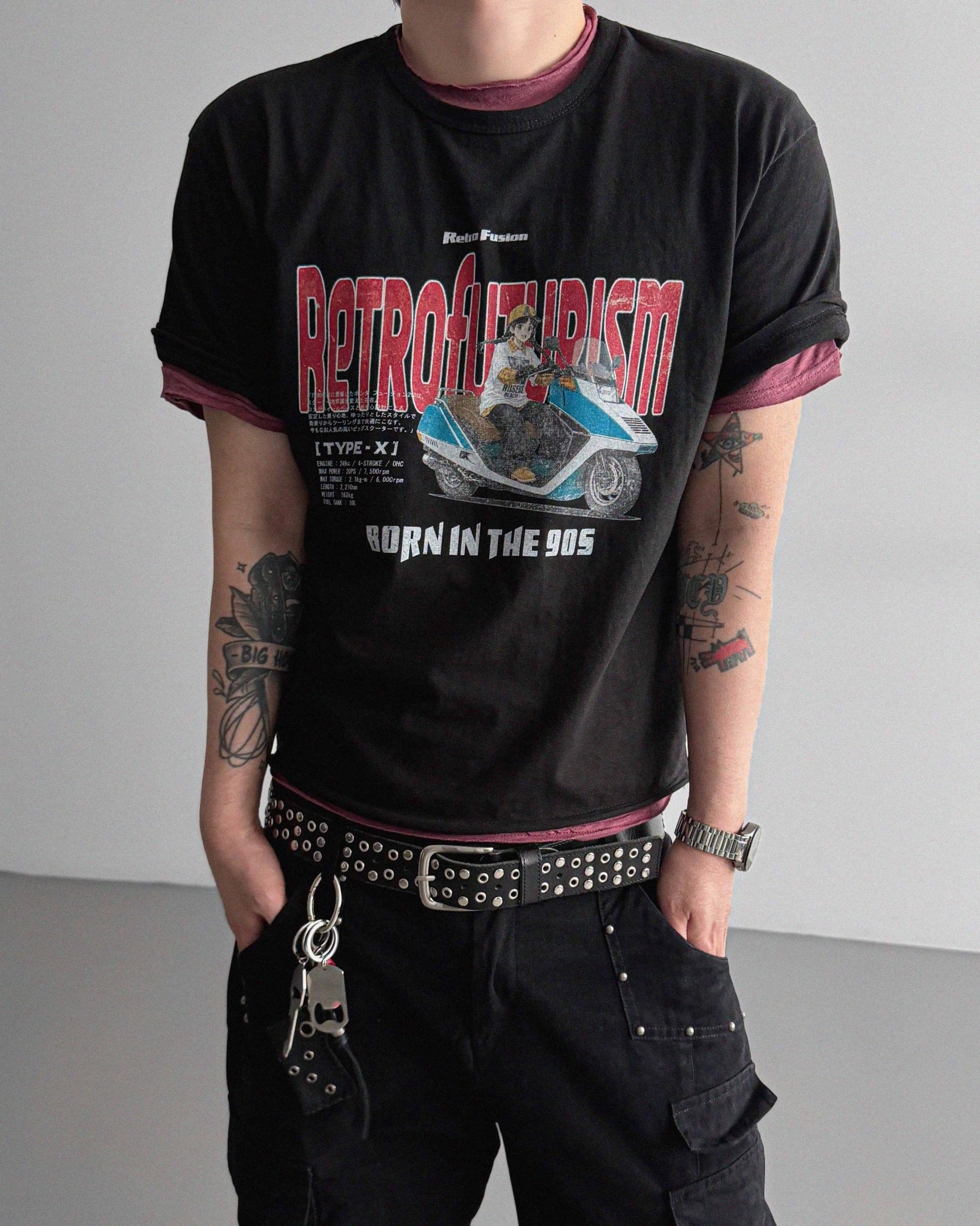 Fusion cutoff crop half t