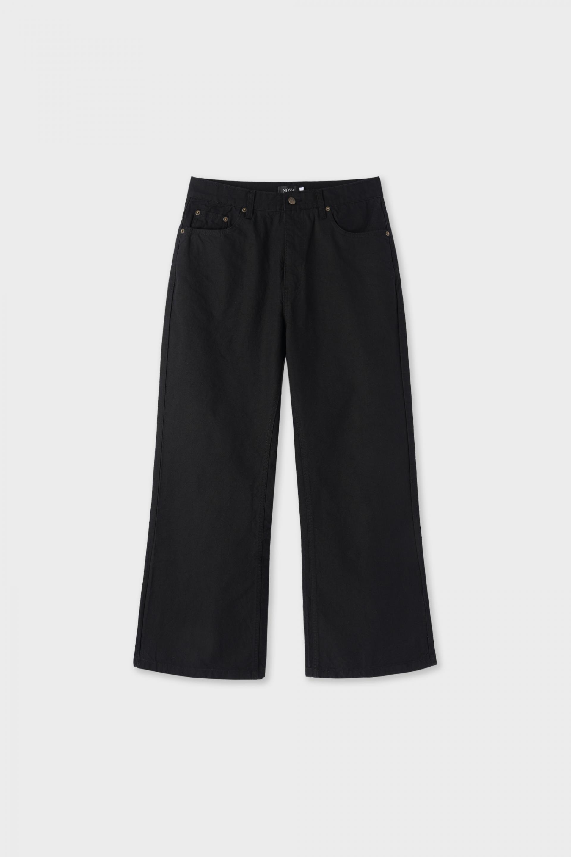 Cinch-back cotton flared pants