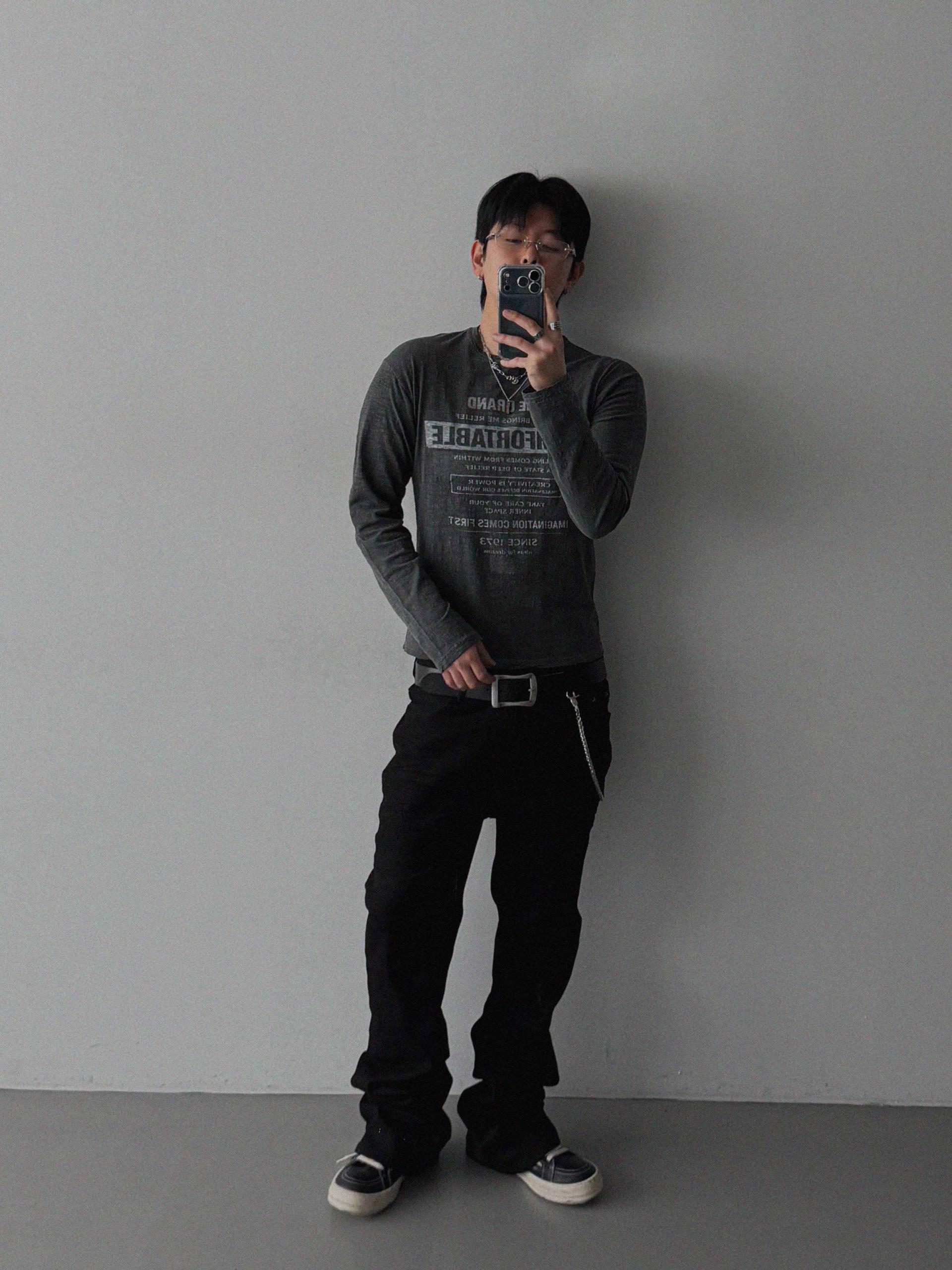 Comfort pigment slub slim t