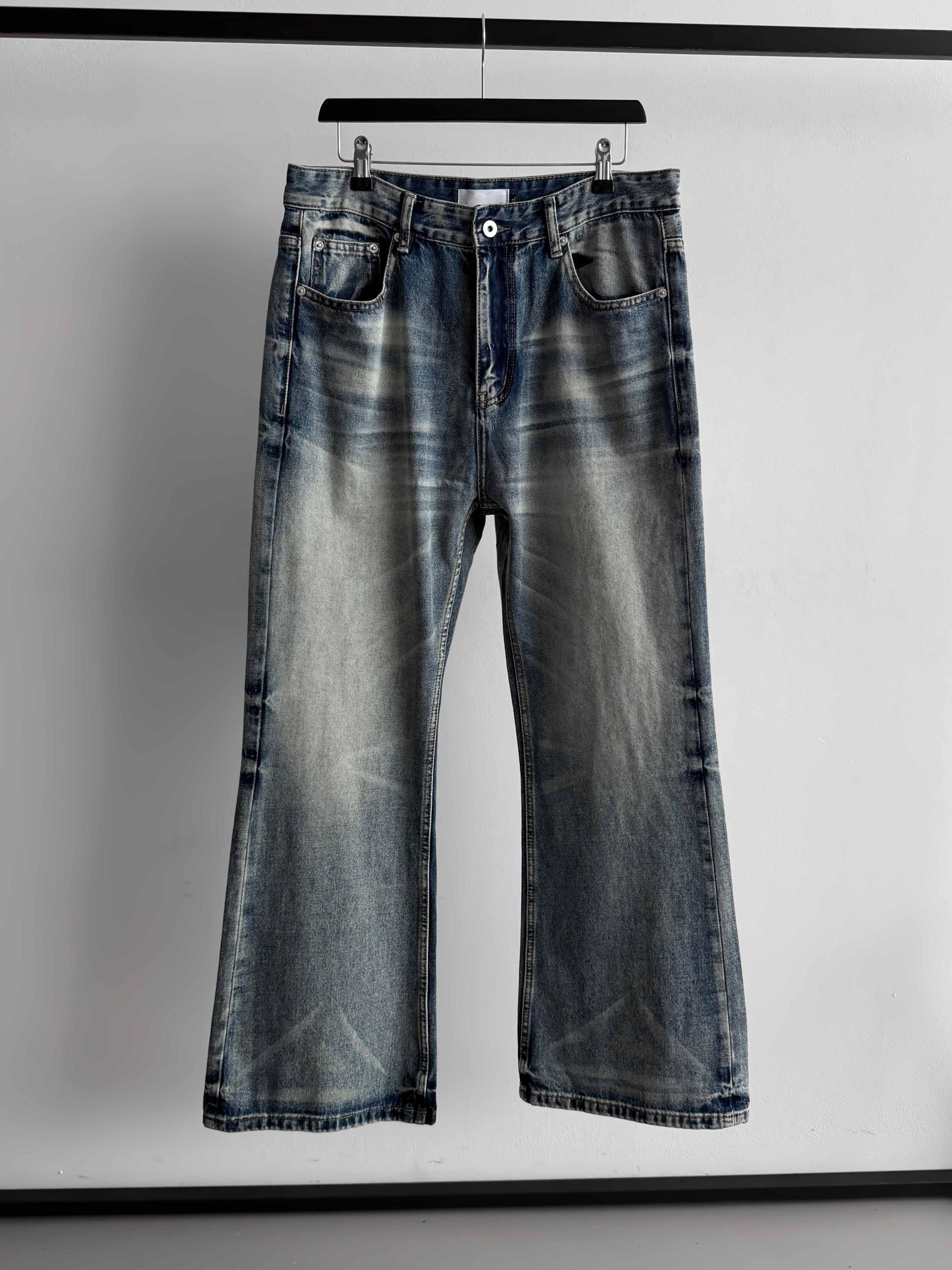 Mobe sand flare denim pants