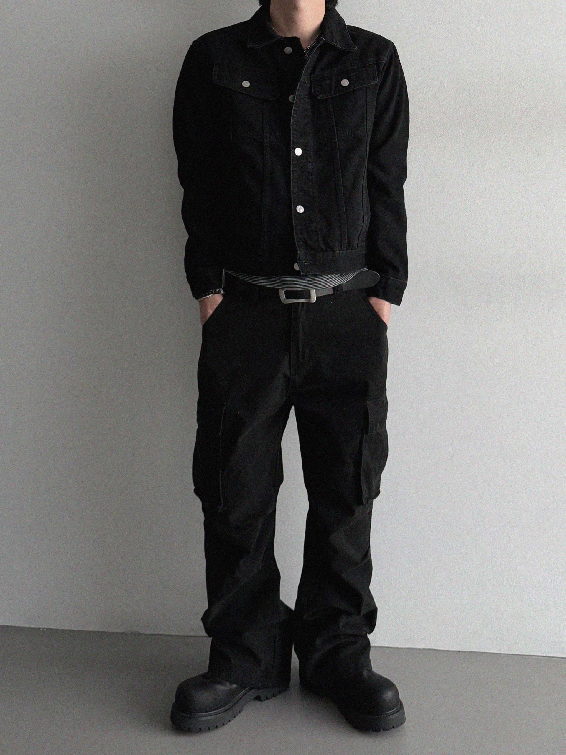 Flare deep dyed cargo pants