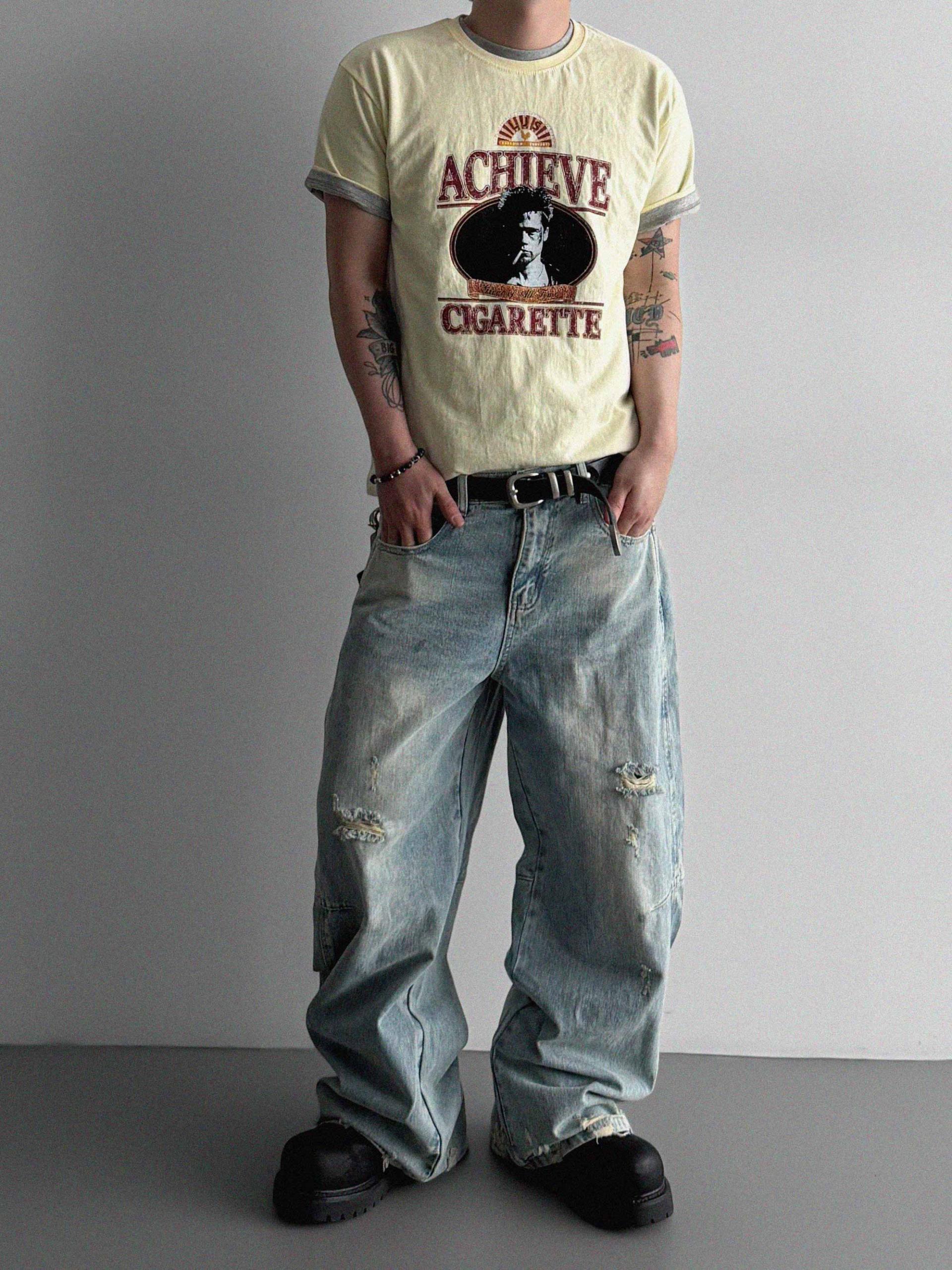 Frick damage denim pants
