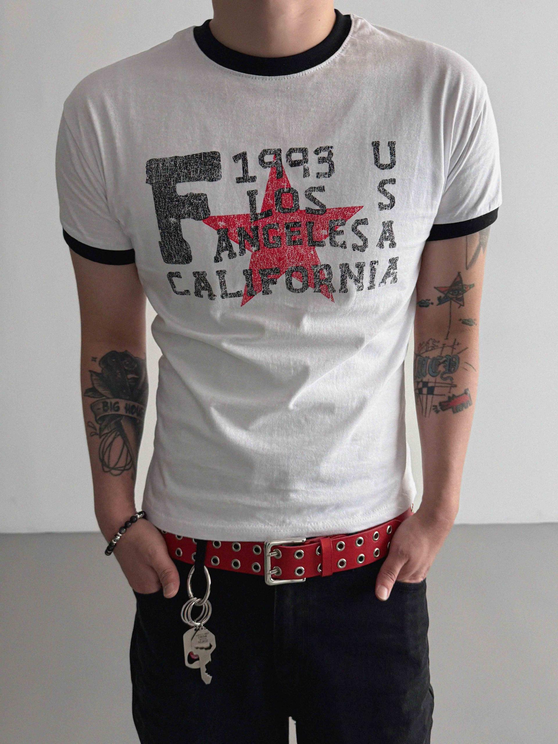 Retro star muscle ringer half t