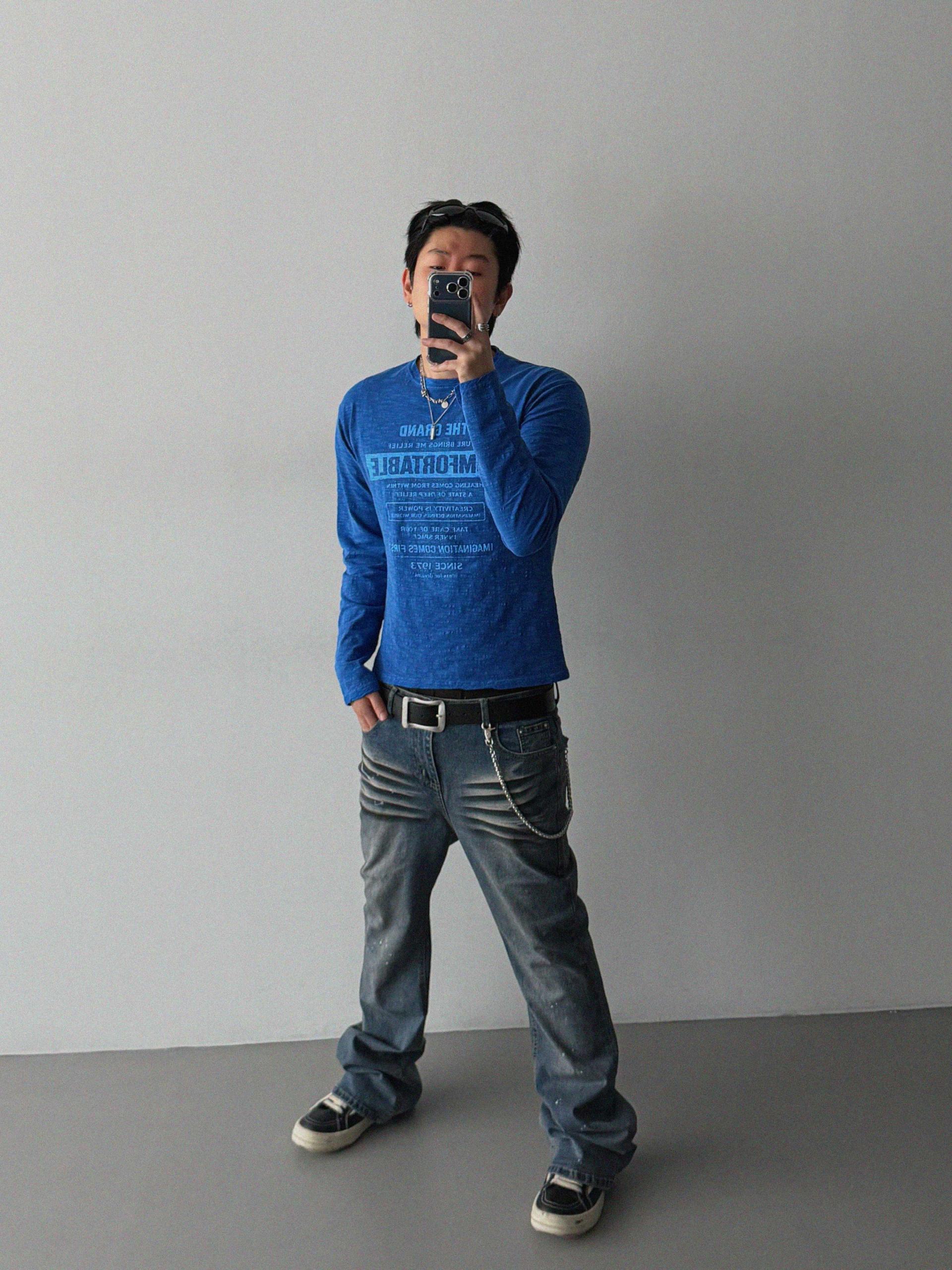 Comfort pigment slub slim t