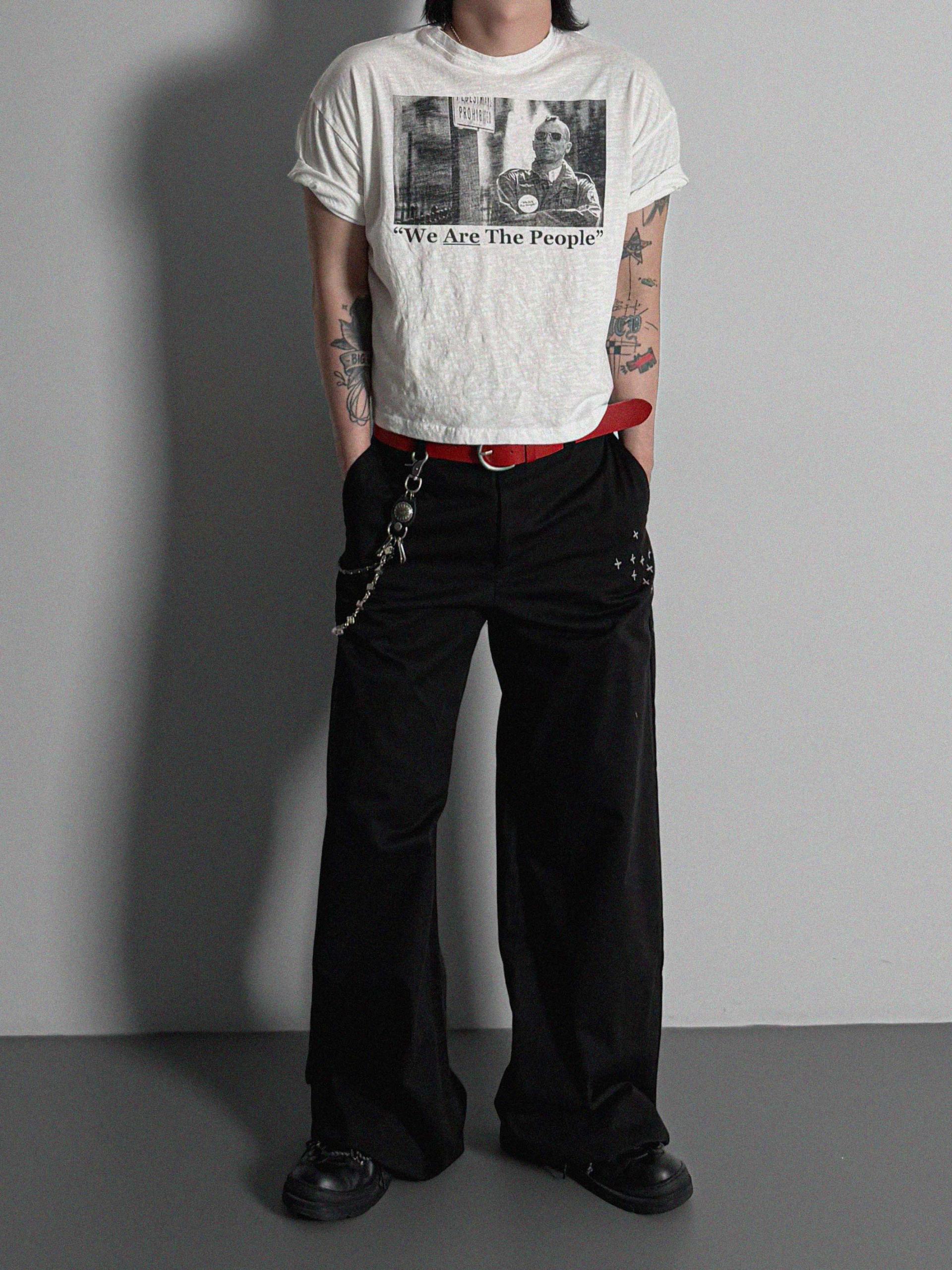 Vintage taxi slap crop half t