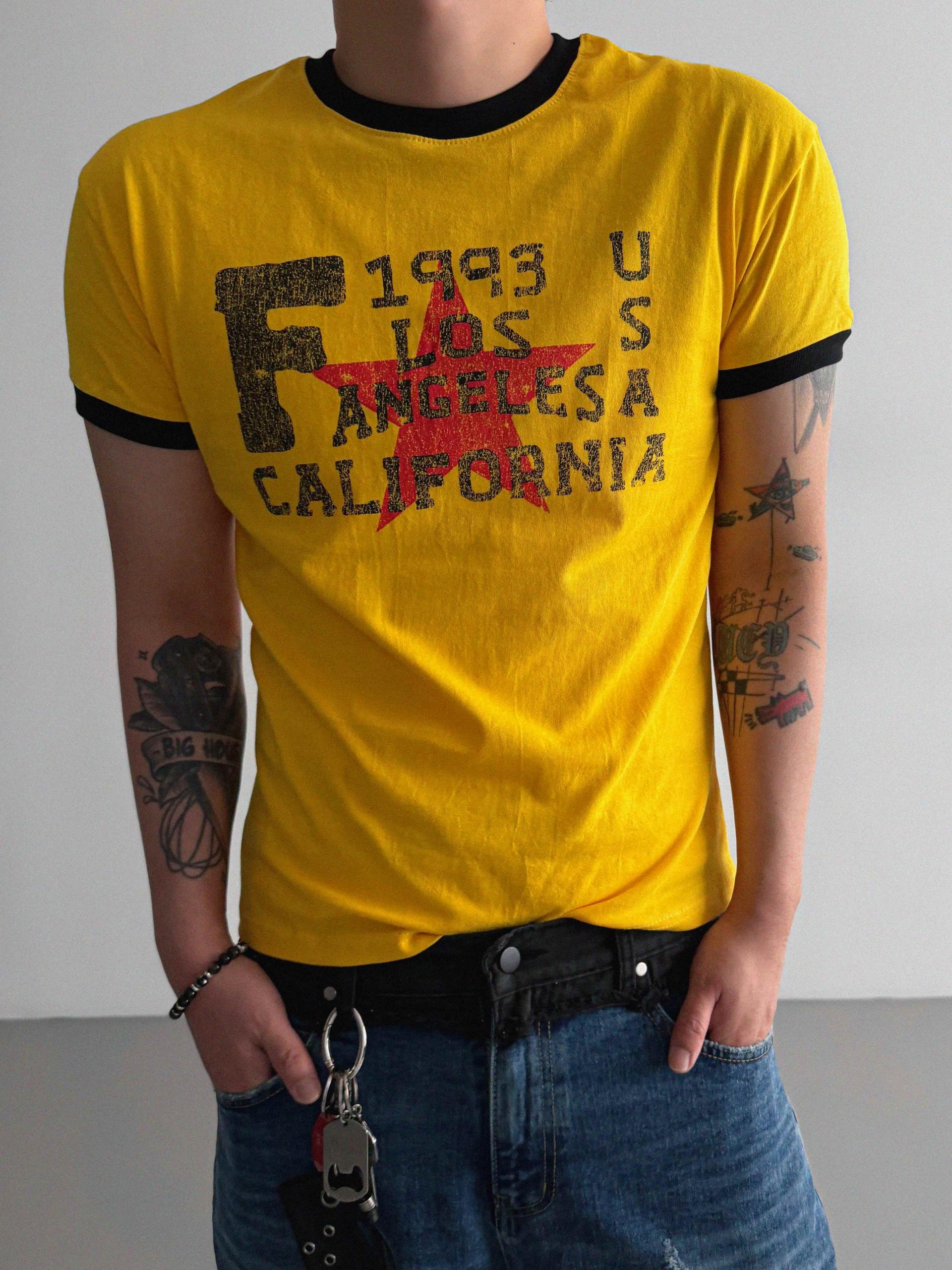 Retro star muscle ringer half t