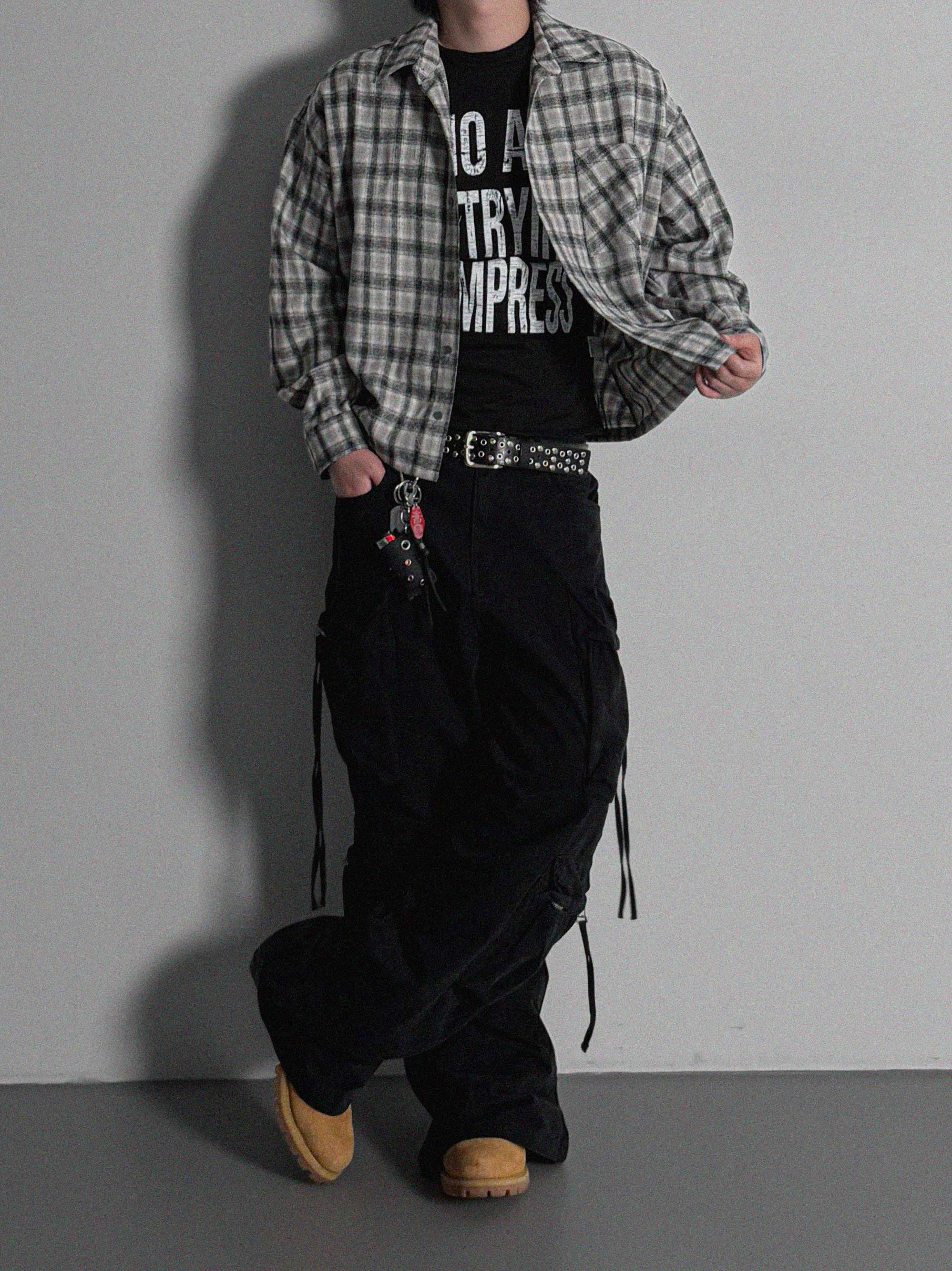 Opal crop check shirt