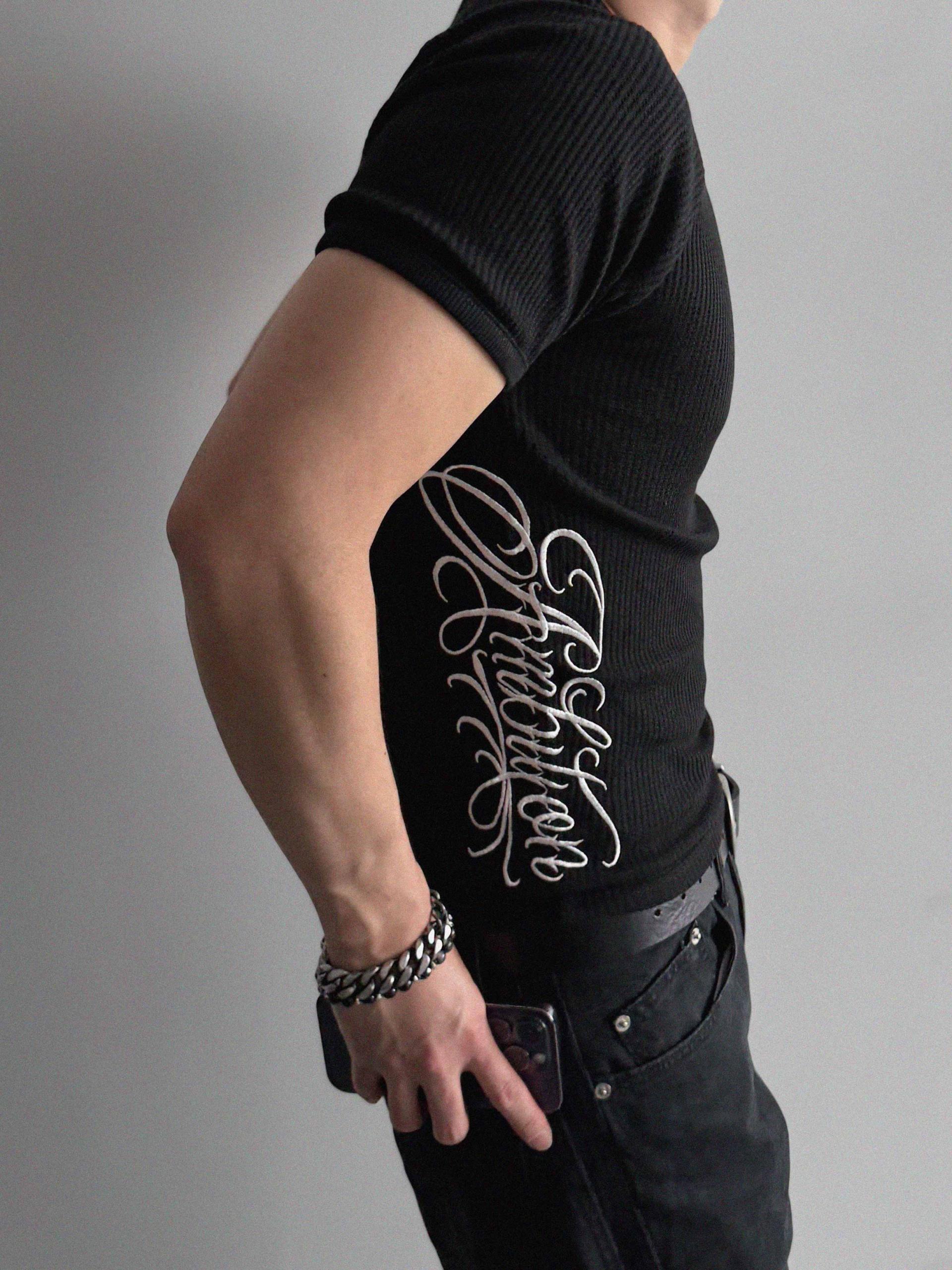 Chicano waffle muscle half t